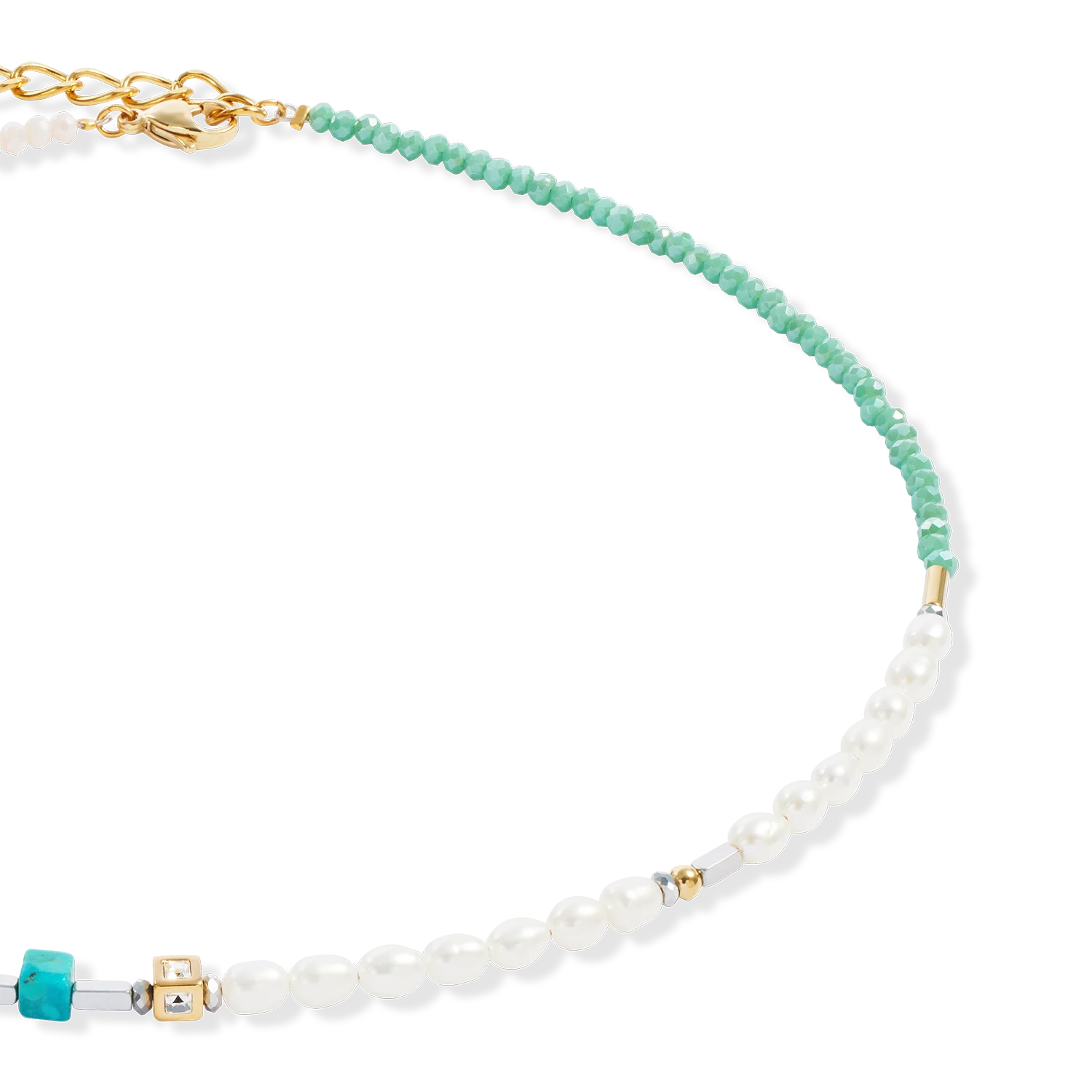 Collier Princess Fusion Pearls turquoise - Image 2