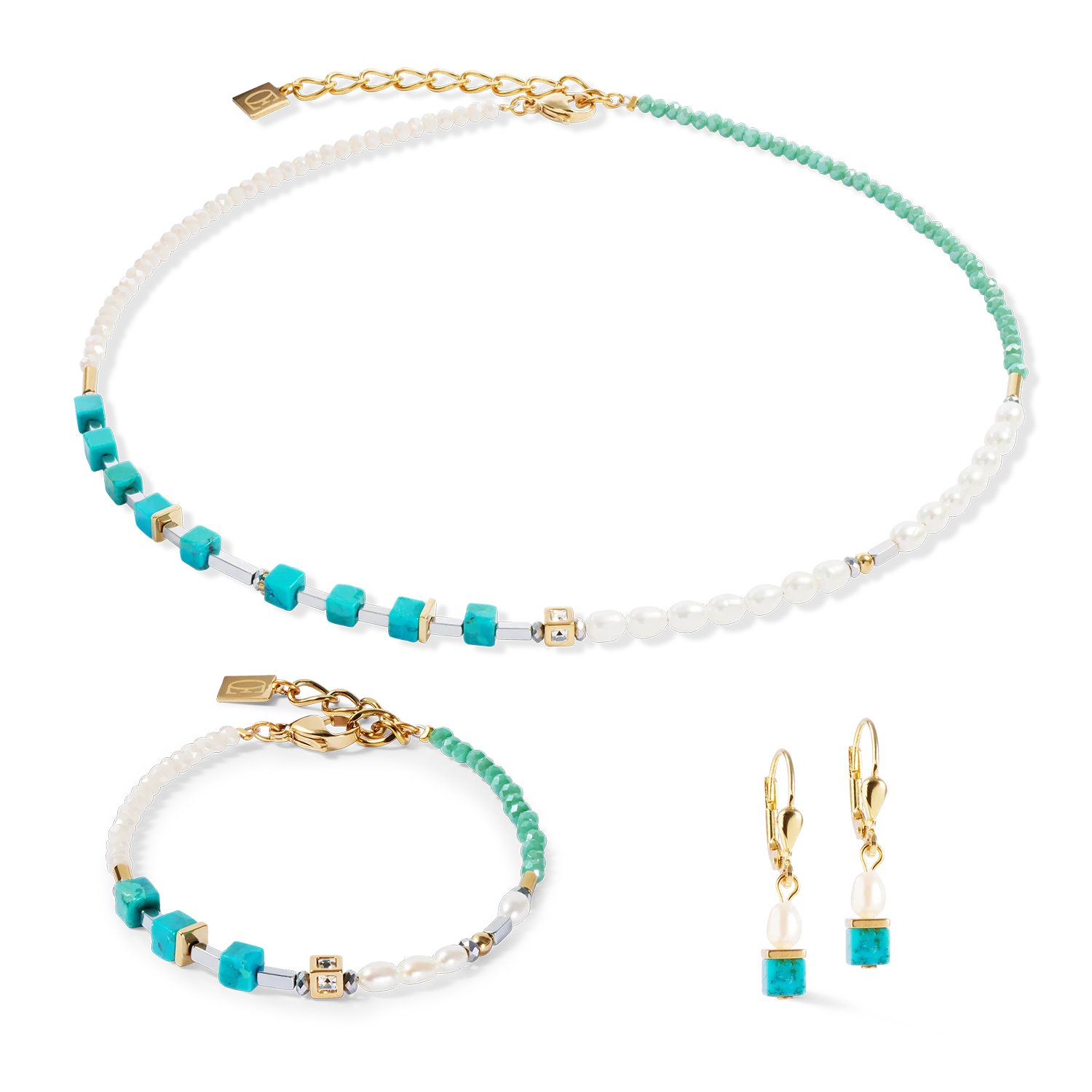 Collier Princess Fusion Pearls turquoise - Image 3