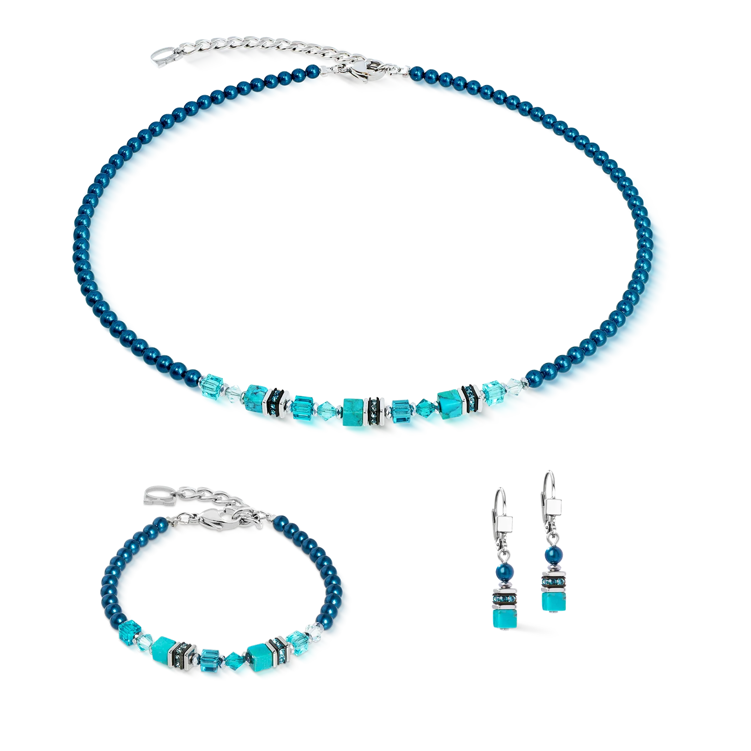 Collier Princess Teal Glow argent - Image 3