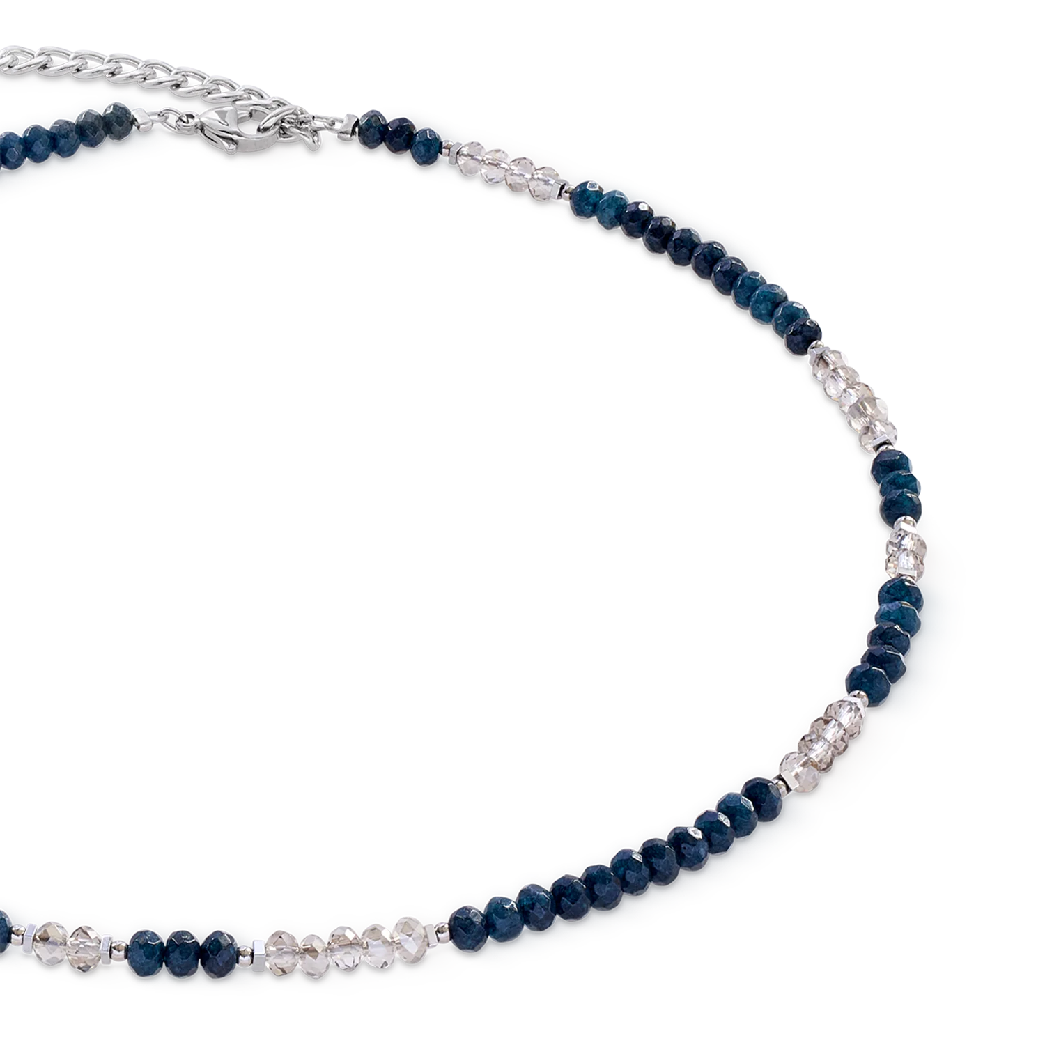 Collier Rhythm Jade Navy argent - Image 2