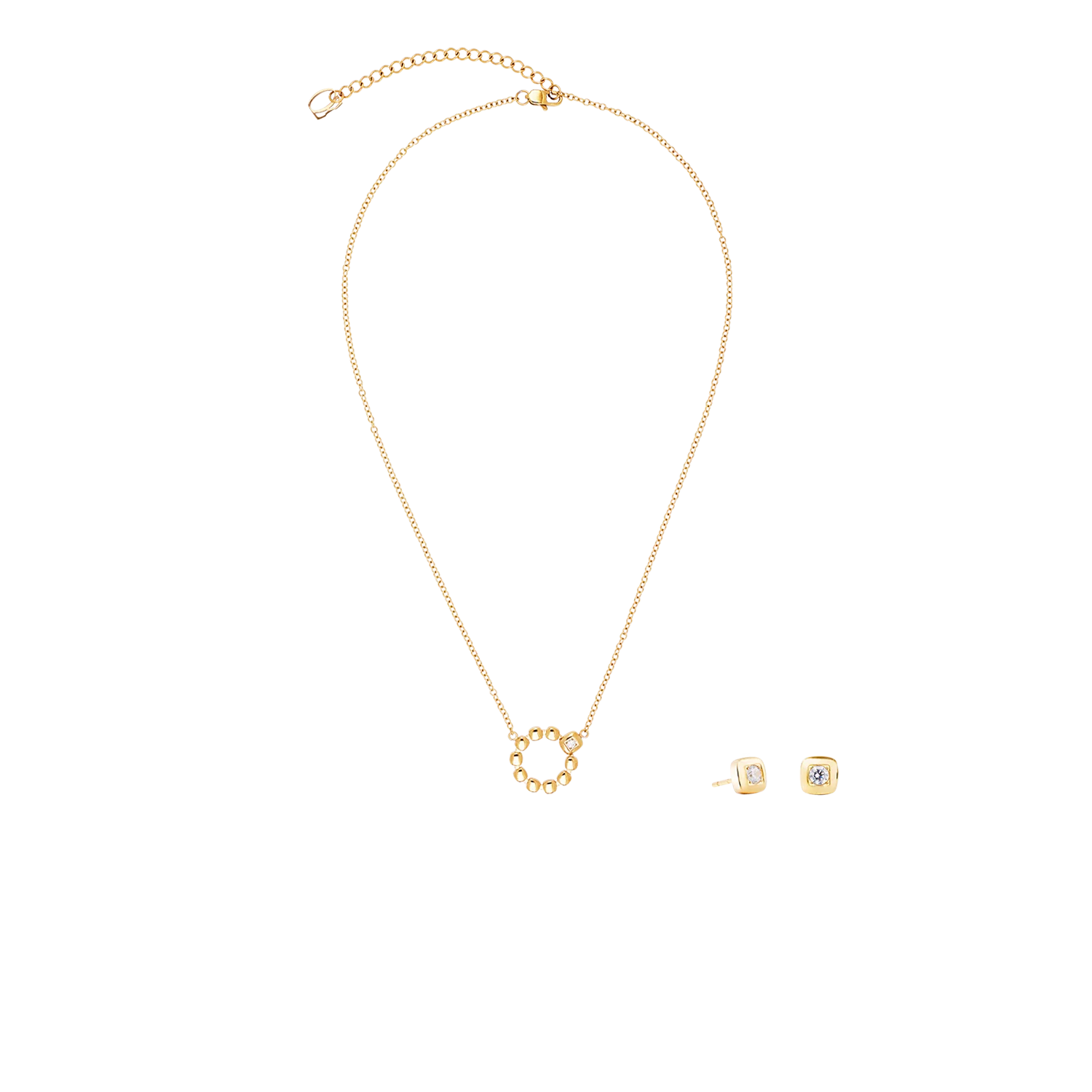 Collier Small Soft Cube Circle Glow or - Image 3