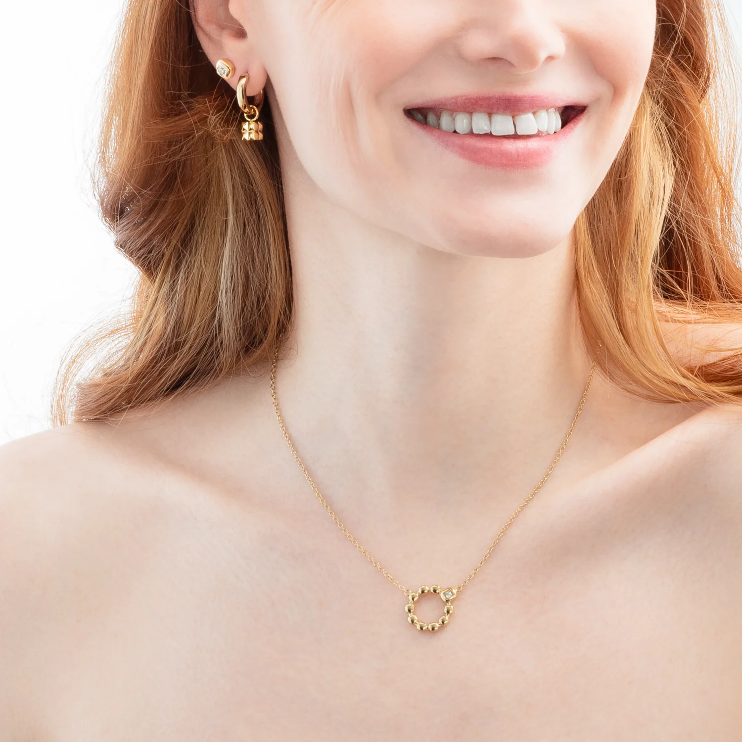Collier Small Soft Cube Circle Glow or - Image 5
