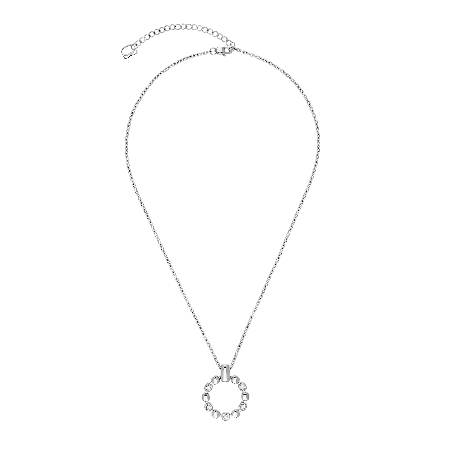 Collier Soft Cube Circle Glow argent