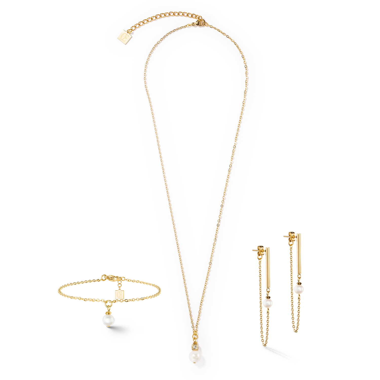 Collier Solitaire Perle d'eau douce or - Image 3