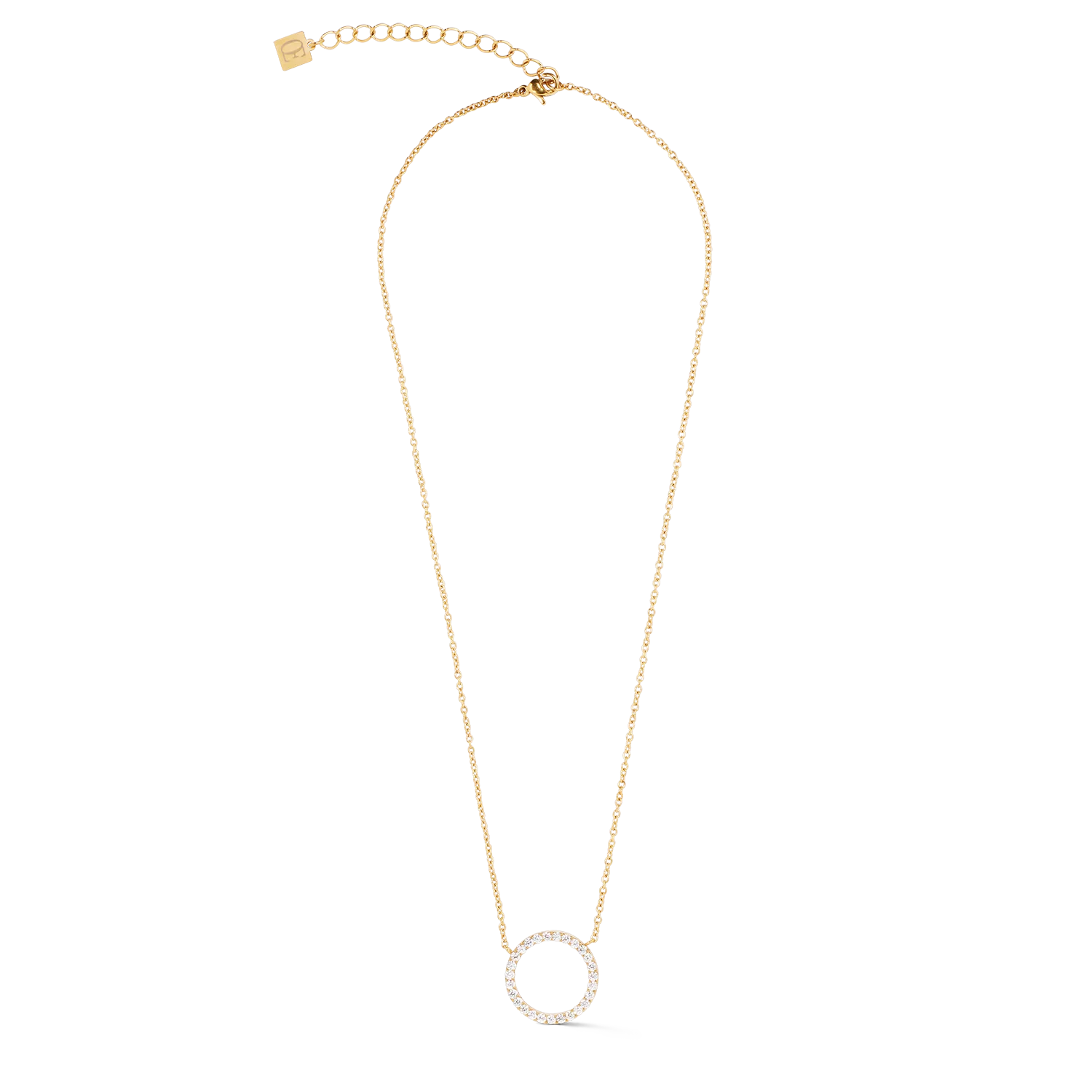 Collier Sparkling Circle or-cristal