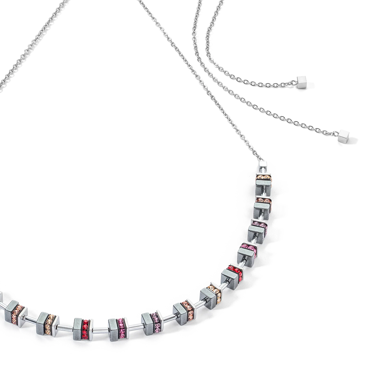 Collier Sparkling Classic Chain rouge argent - Image 2