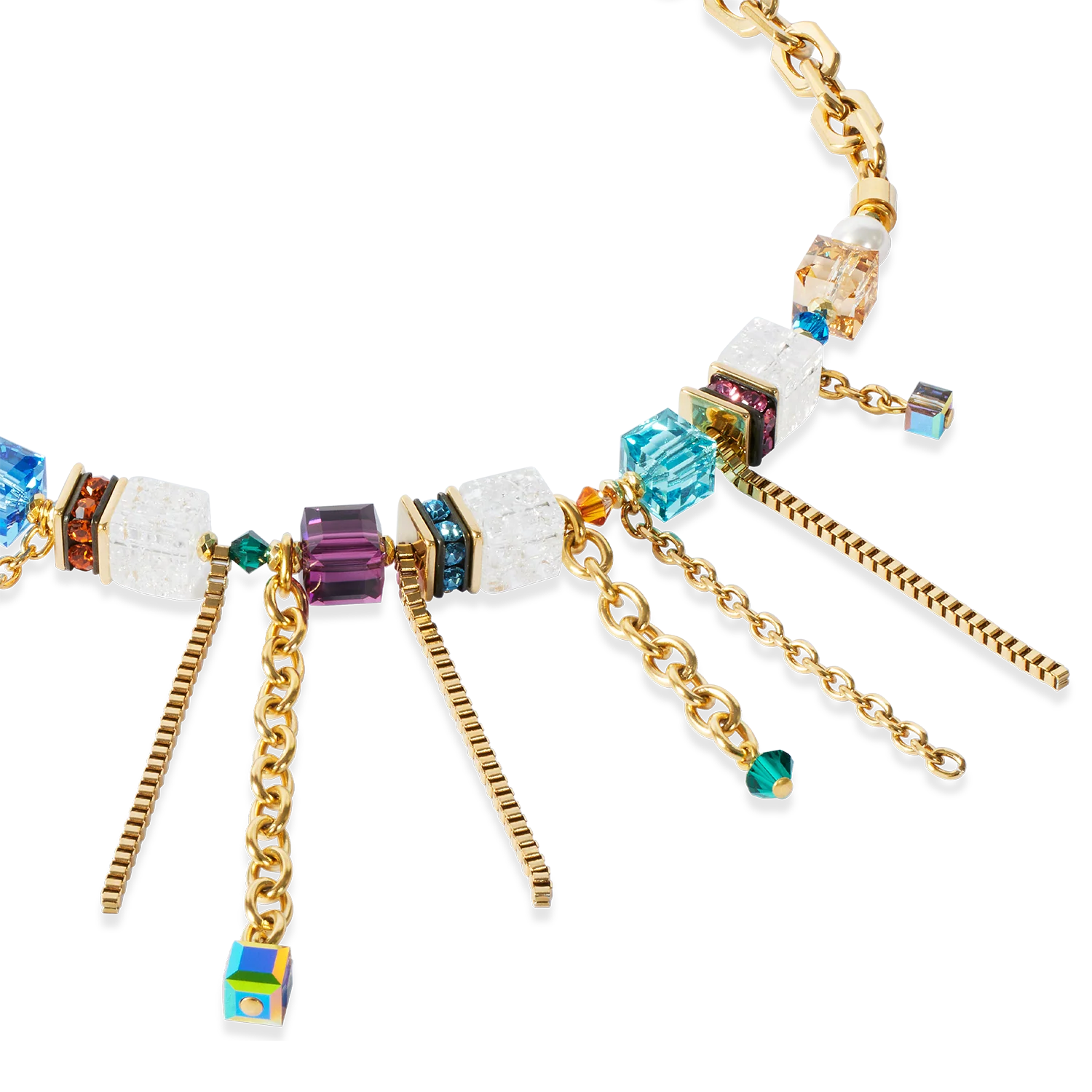 Collier Sunray Cube Couture or-multicolore - Image 2