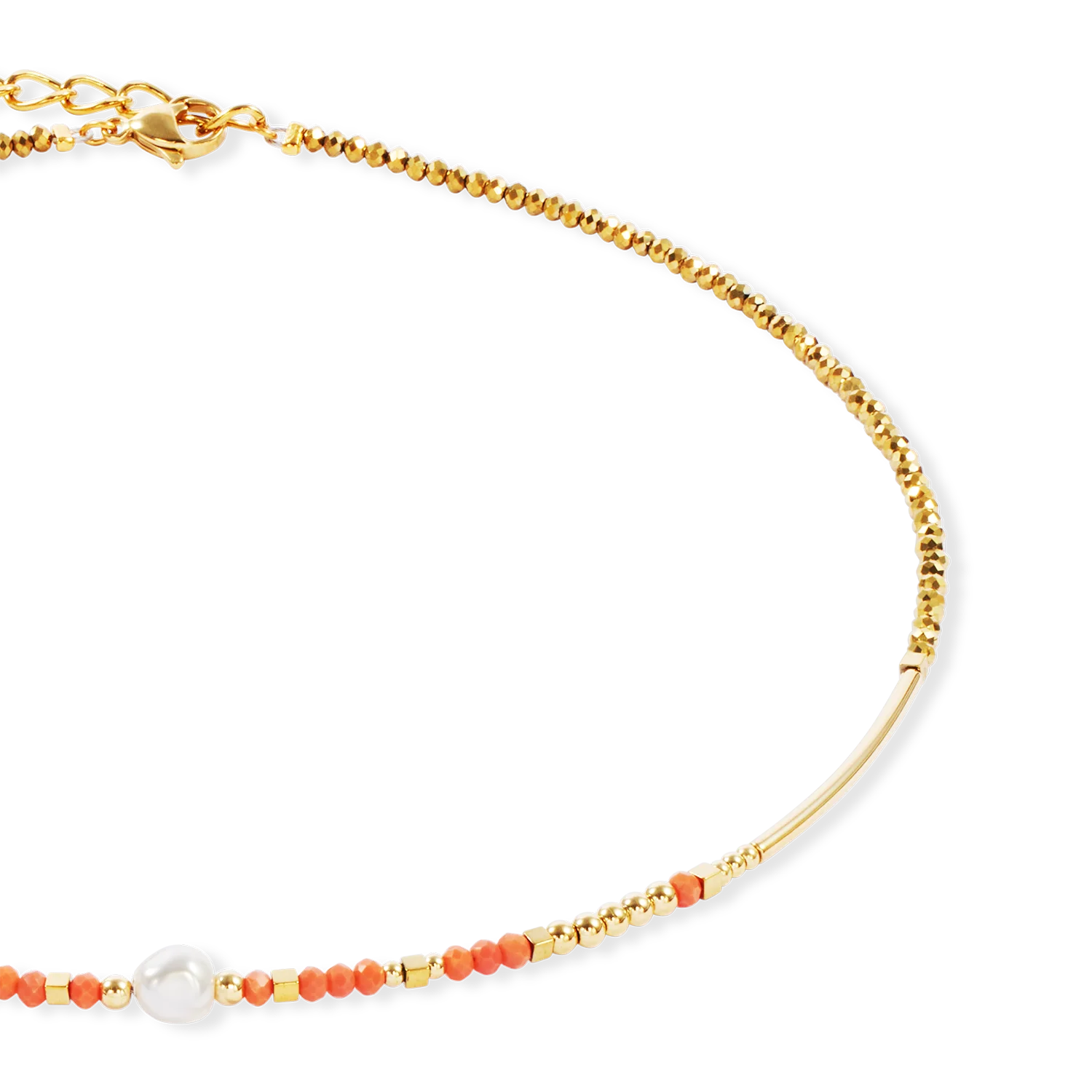 Collier Sunset Pearl or-corail - Image 2