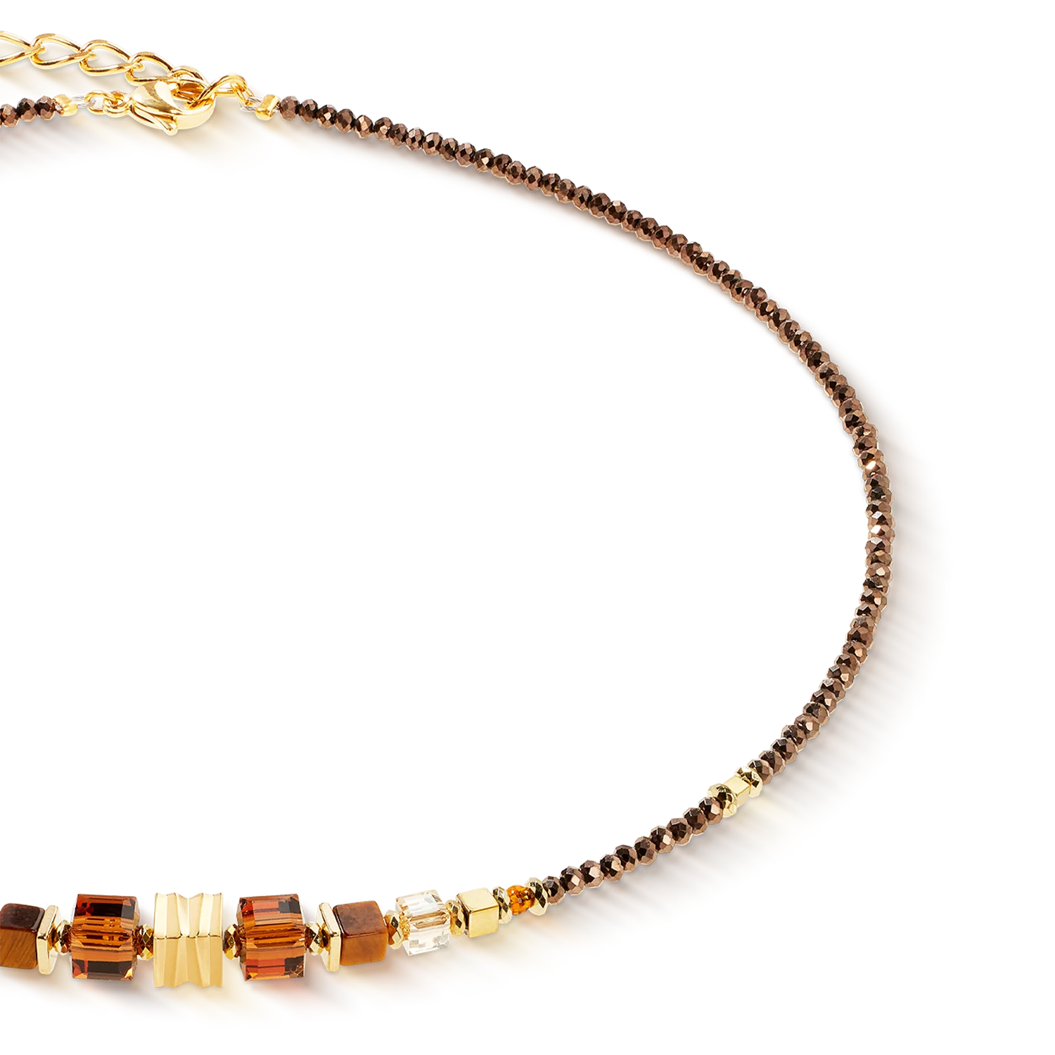 Collier Wave Cube Flow or-marron - Image 2