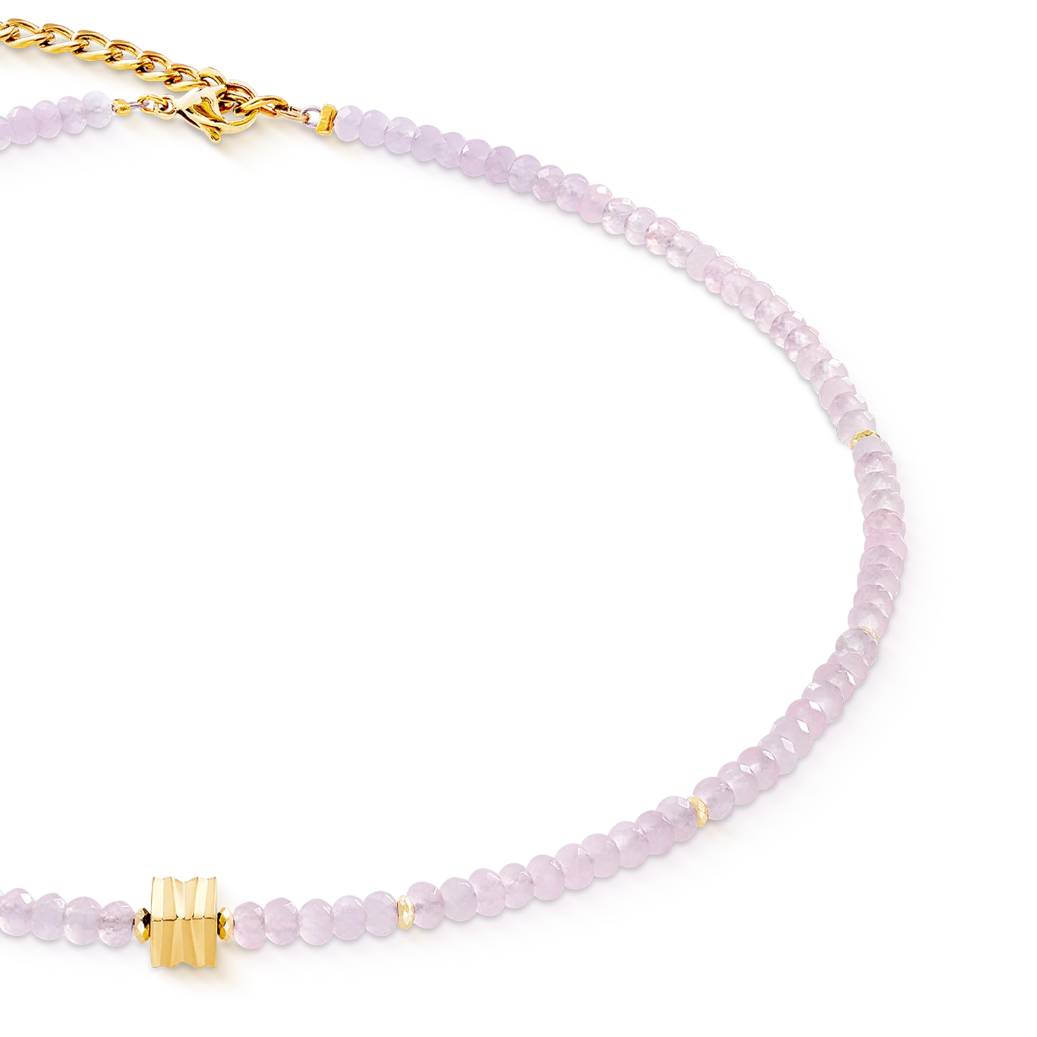 Collier Wave Essence Pink Jade or - Image 2