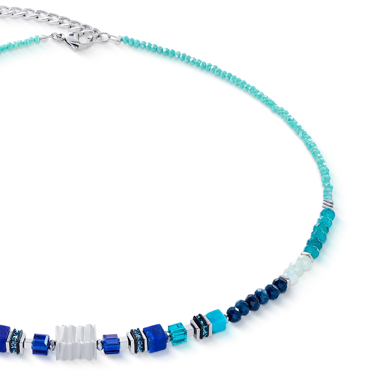 Collier Wave Precious Flow argent-teal - Image 2