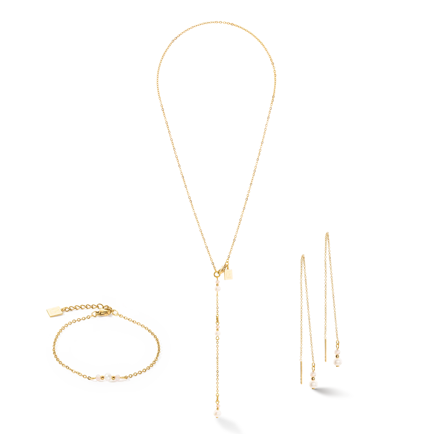 Collier Y Fairy Perle d'eau douce or - Image 3