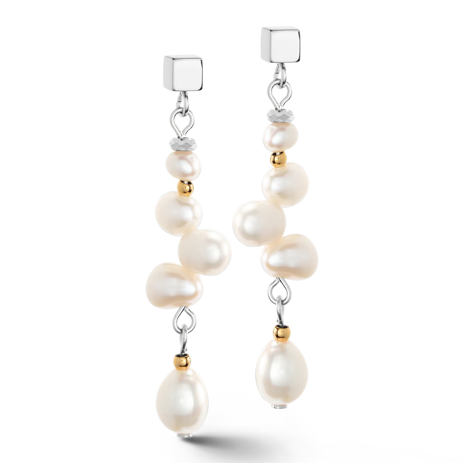 Dancing perles d'eau Douce Boucles d'oreilles Bicolor - Image 2