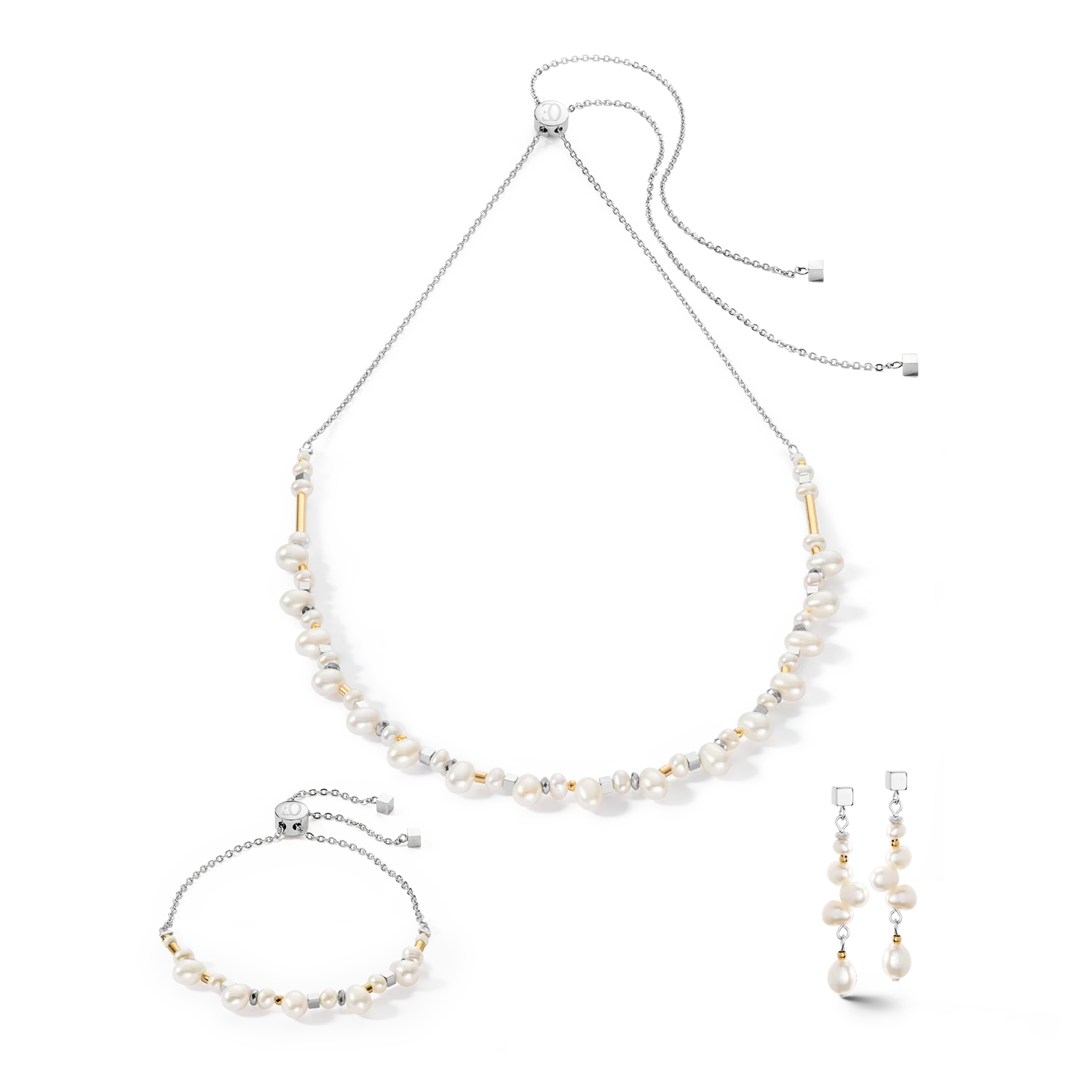 Dancing perles d'eau Douce Boucles d'oreilles Bicolor - Image 3
