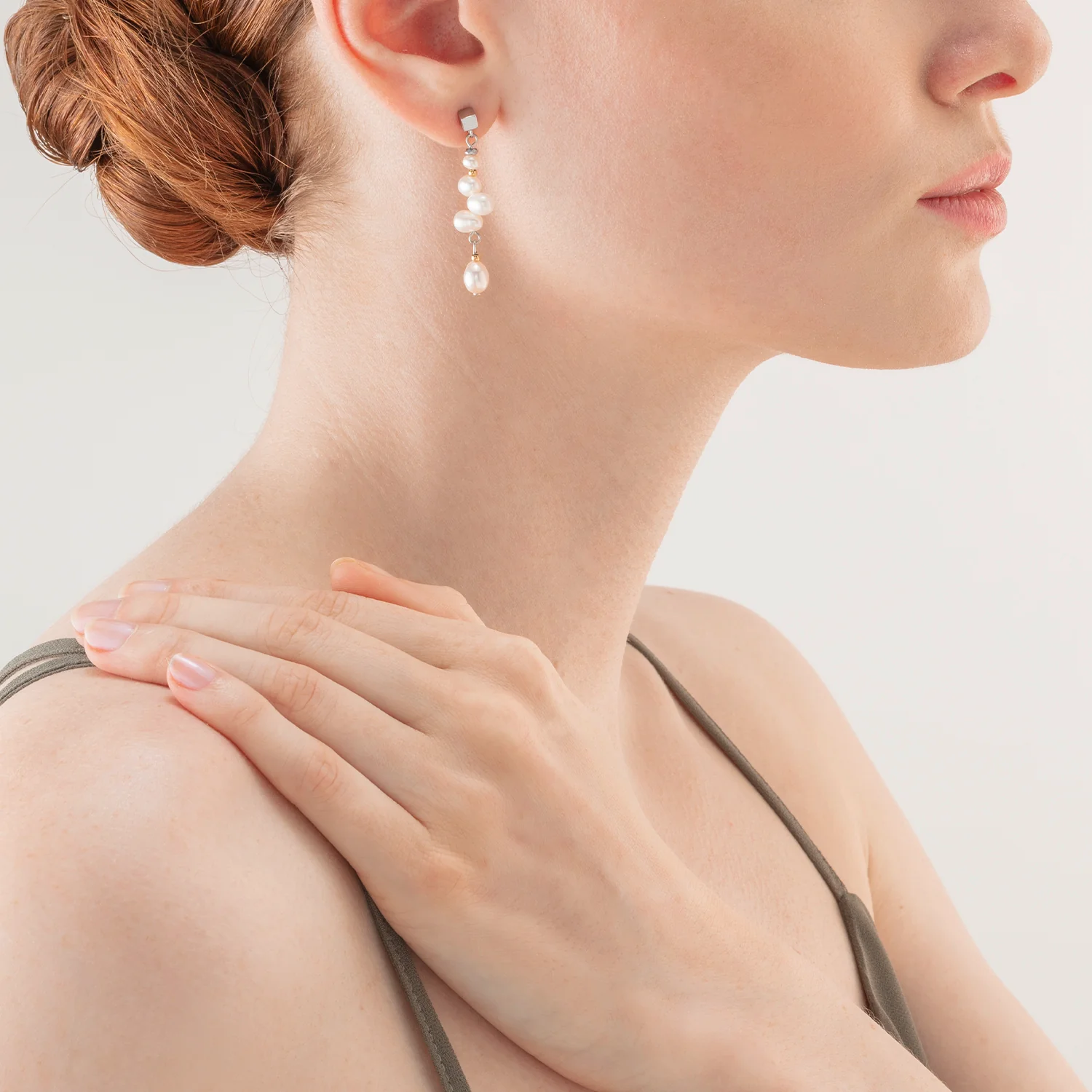 Dancing perles d'eau Douce Boucles d'oreilles Bicolor - Image 4
