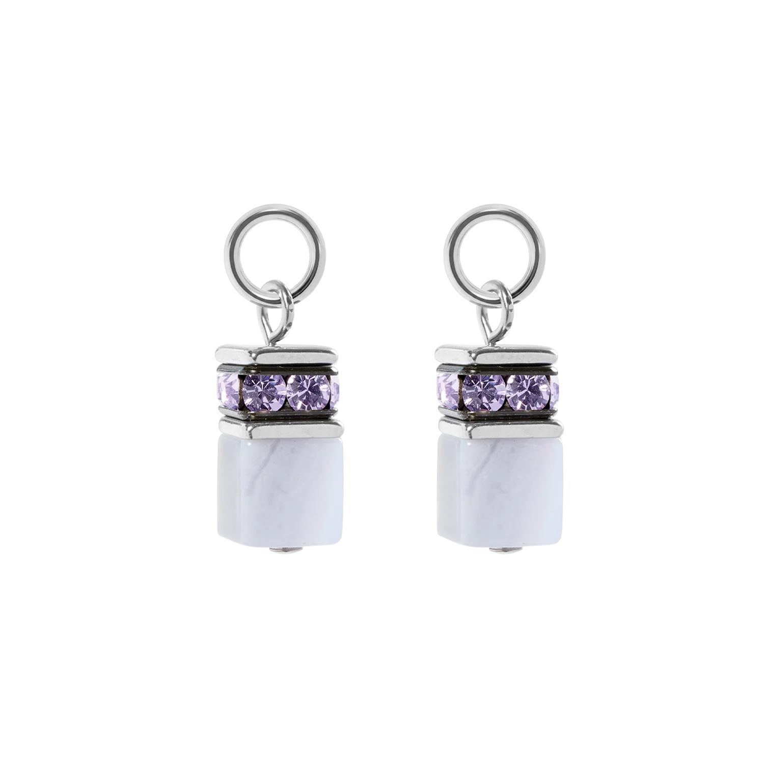 EAR ME UP Charm GeoCUBE® argent-bleu clair - Image 2