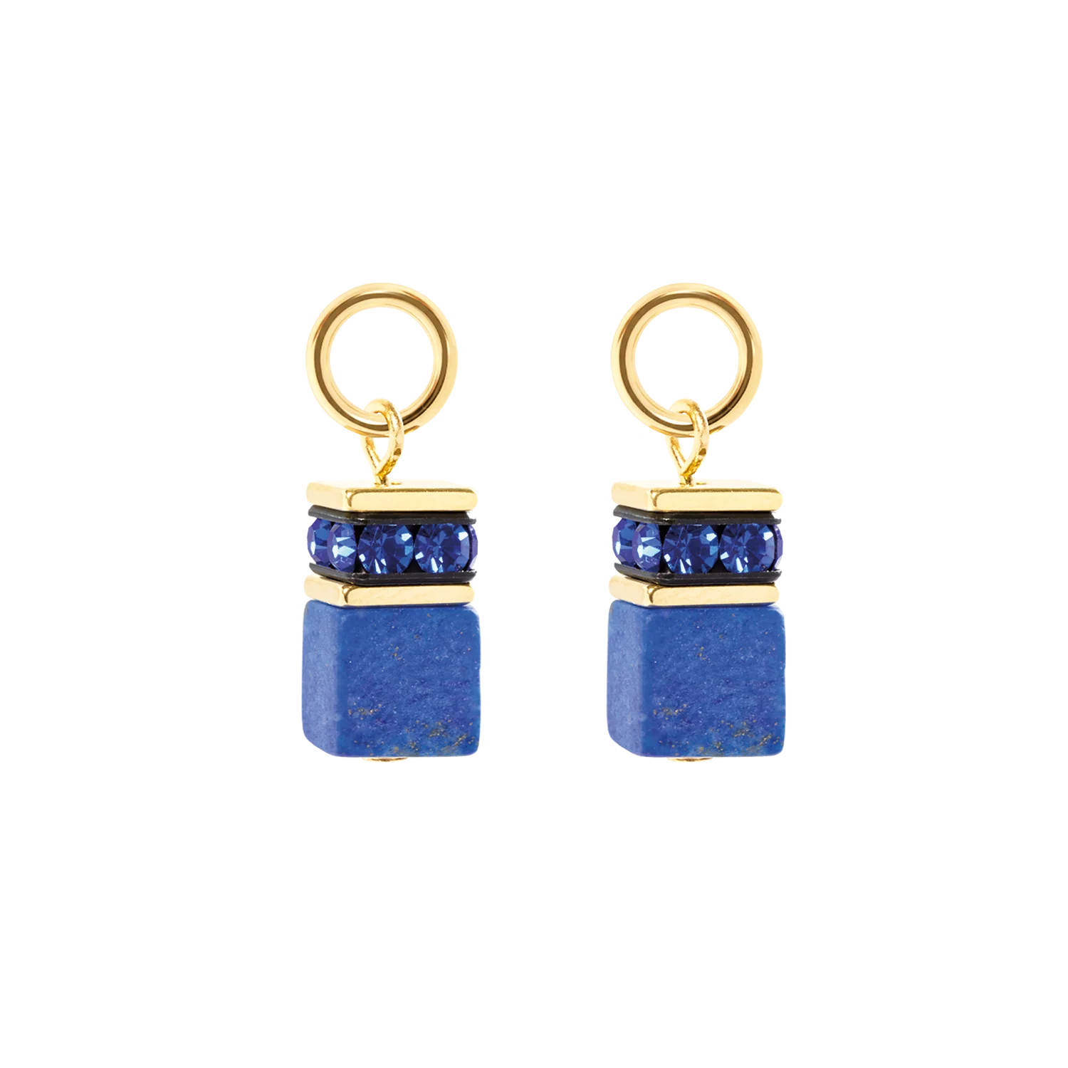 EAR ME UP Charm GeoCUBE® or-bleu - Image 2