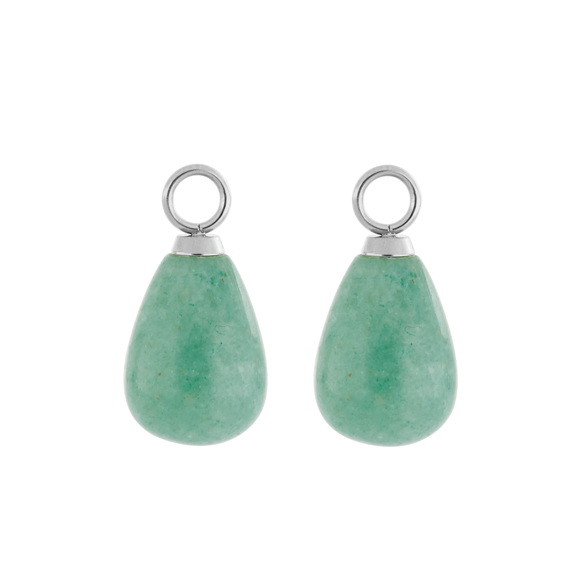 EAR ME UP Charm goutte argent-vert - Image 2