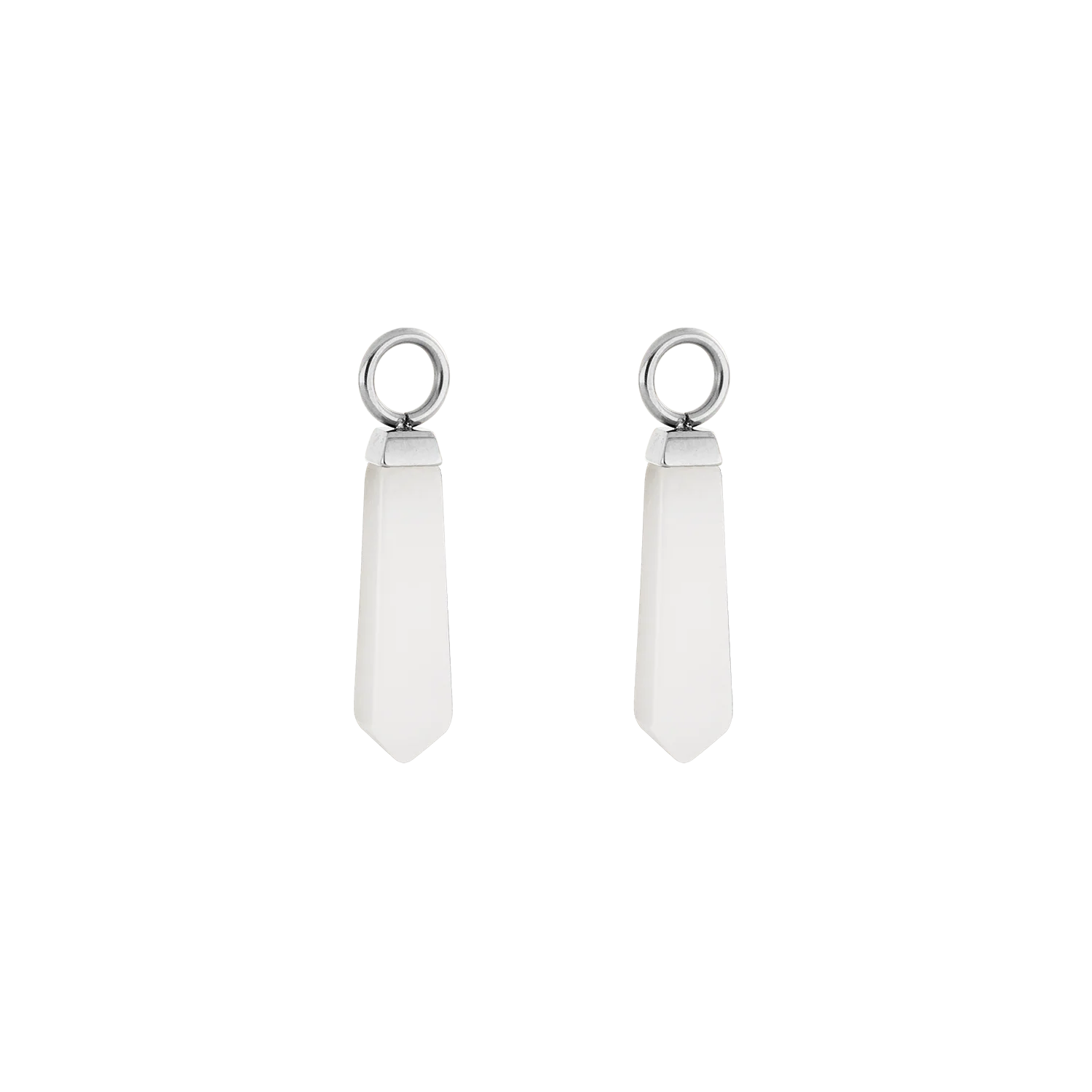 EAR ME UP Charm obélisque argent-blanc