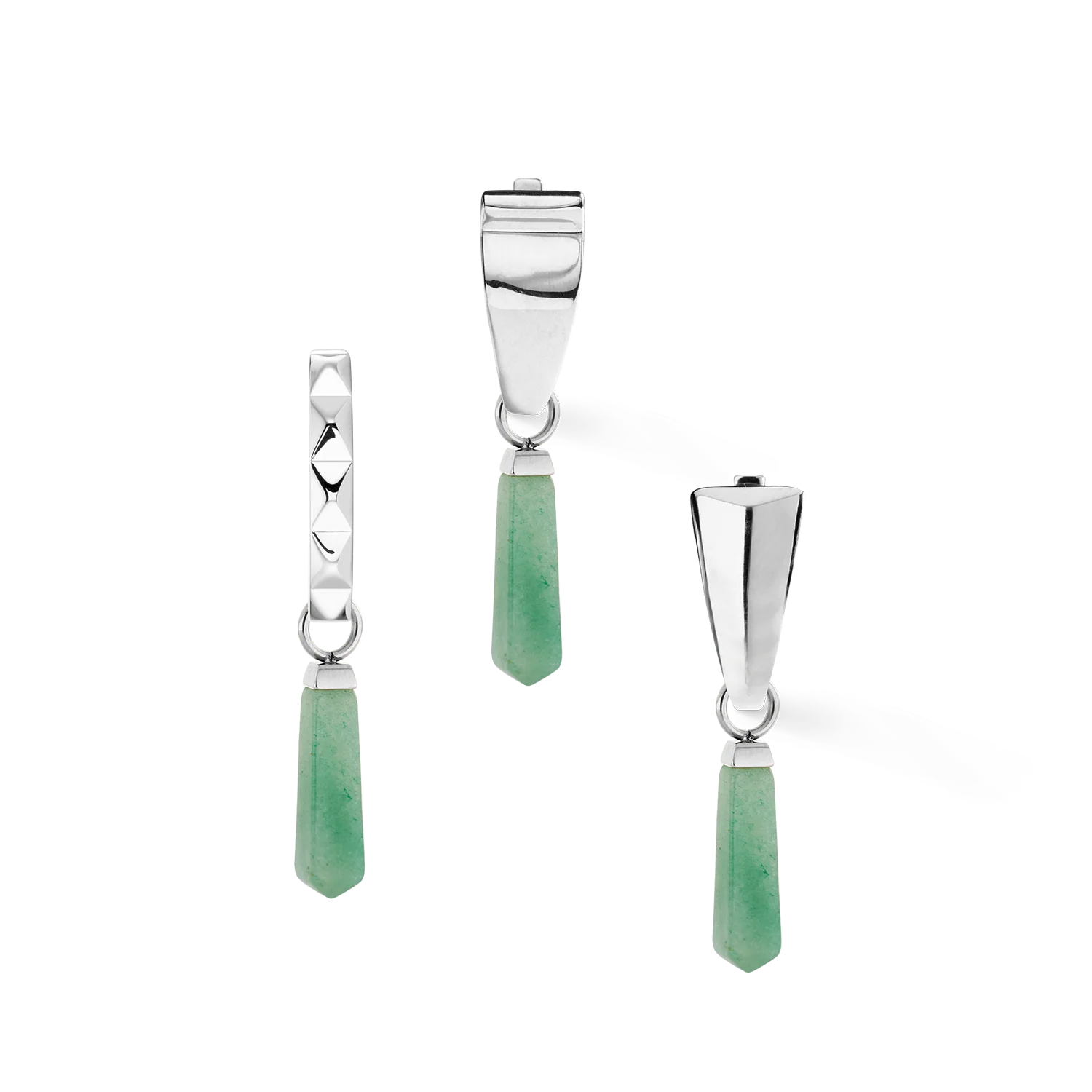 EAR ME UP Charm obélisque argent-vert - Image 4