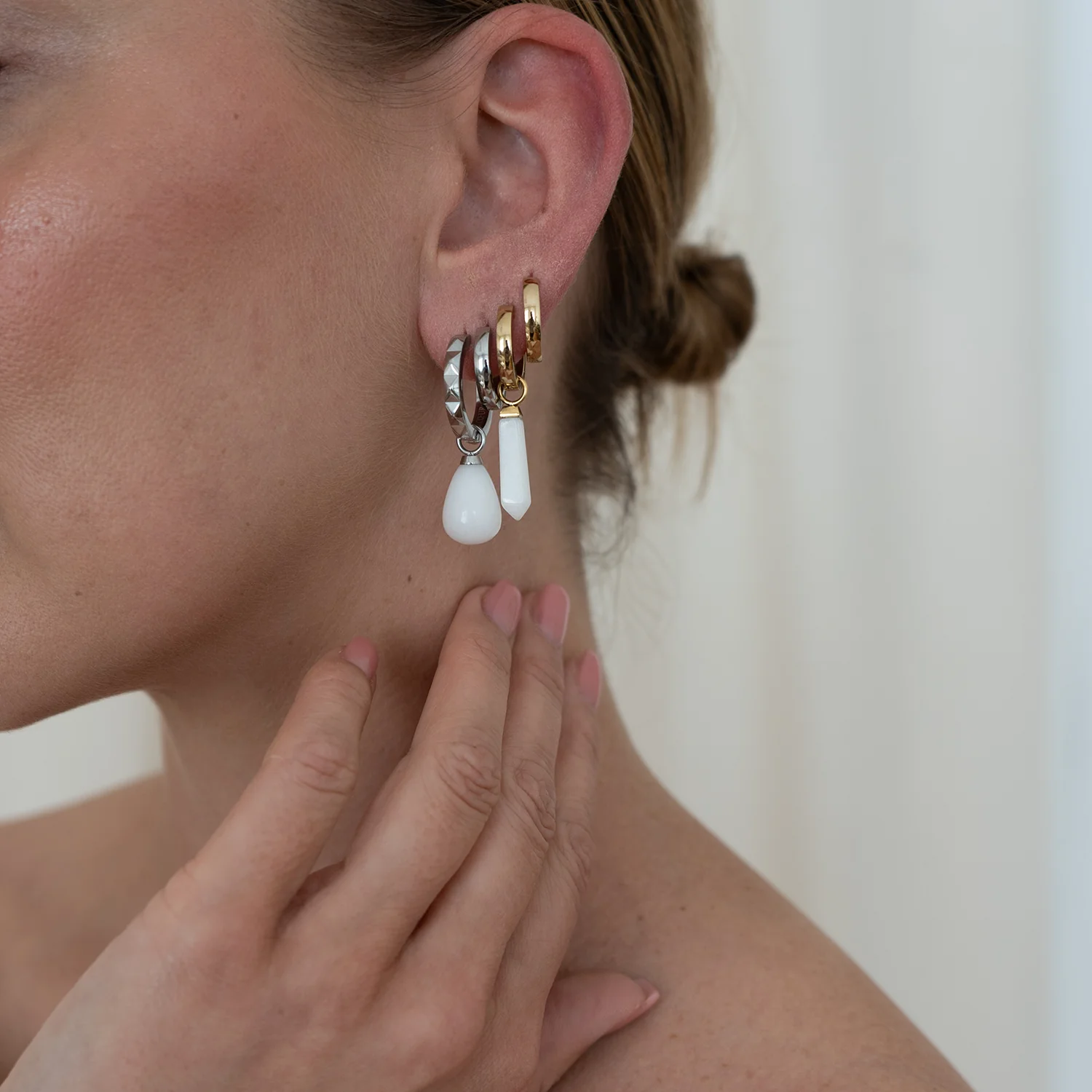 EAR ME UP Charm obélisque or-blanc - Image 3