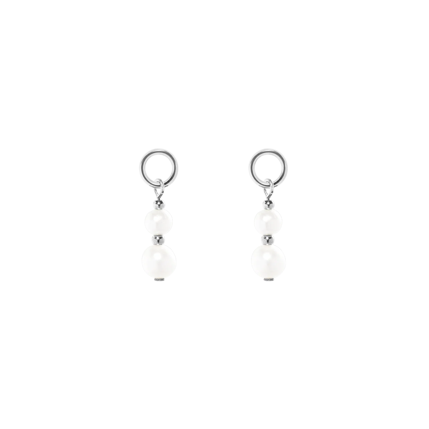EAR ME UP Charm Pearls argent-blanc