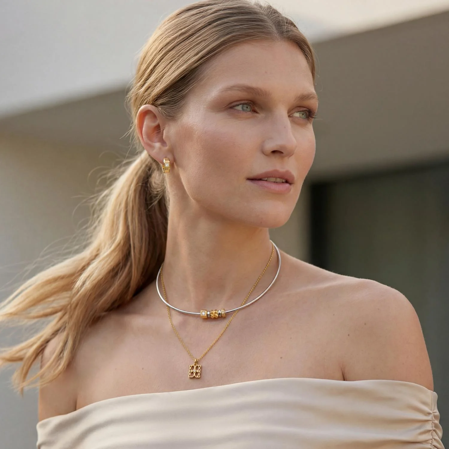 ELEMENTS Collection collier rigide bicolore - Image 3