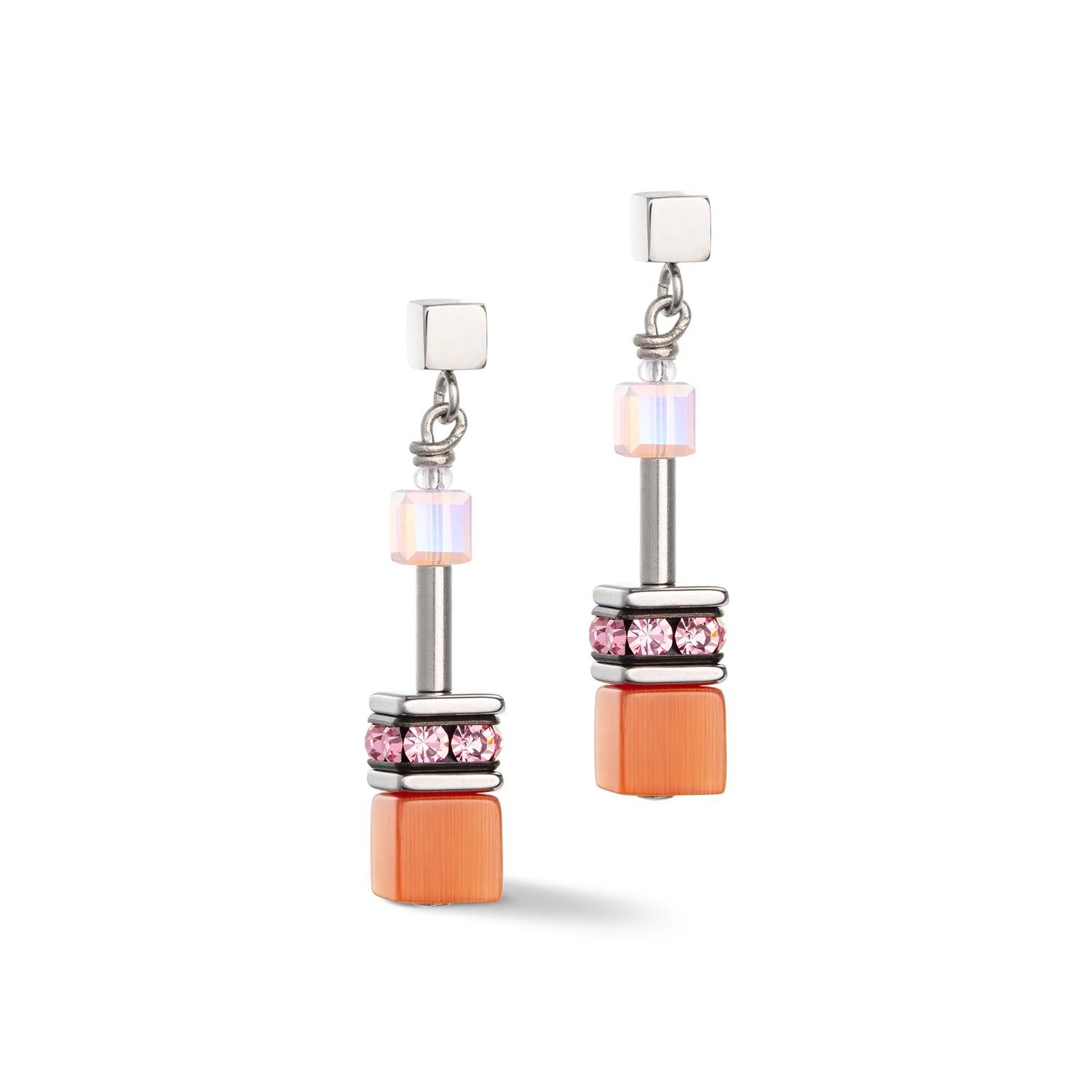 GeoCUBE® Iconic Joyful Colours Clous d’oreilles rouge