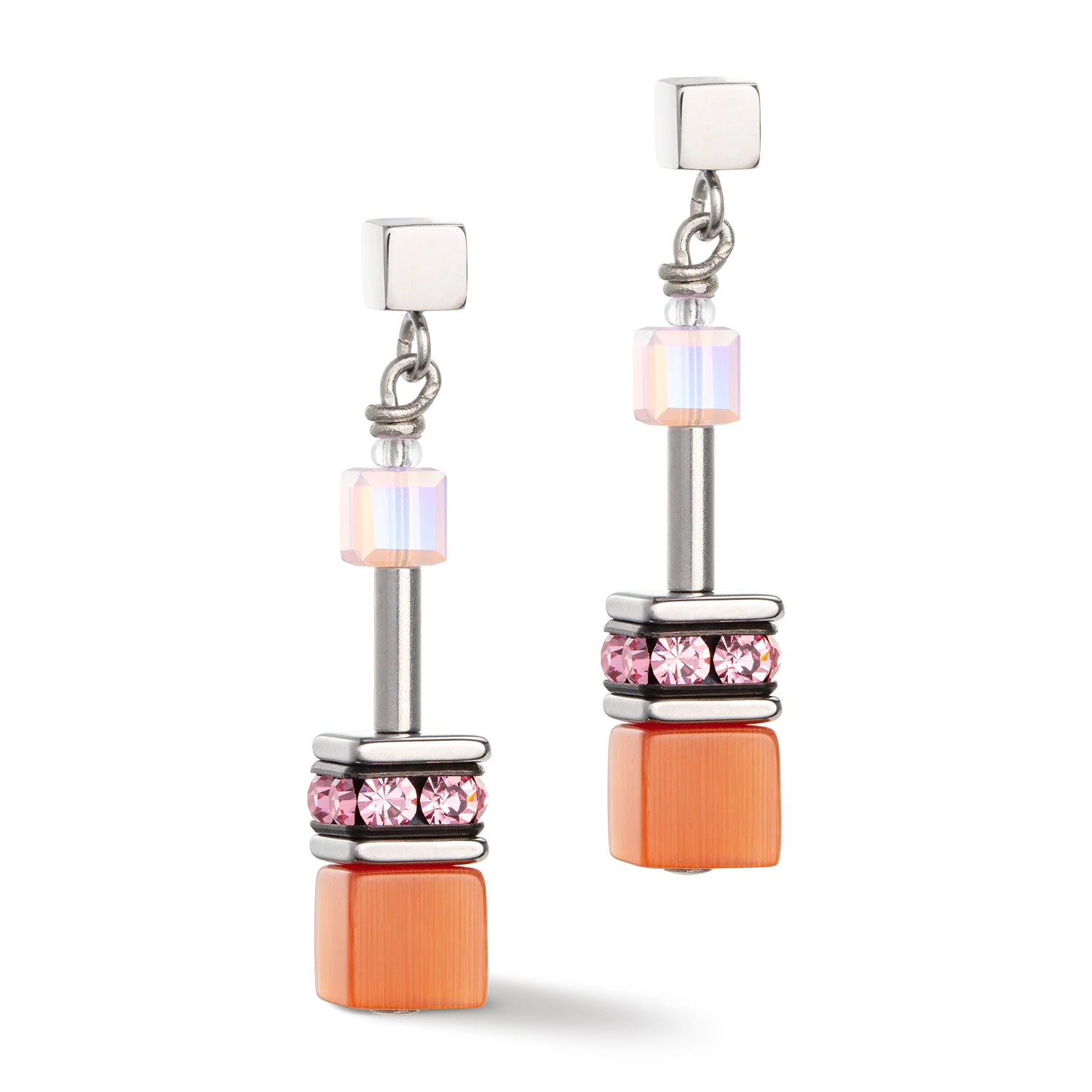 GeoCUBE® Iconic Joyful Colours Clous d’oreilles rouge - Image 2