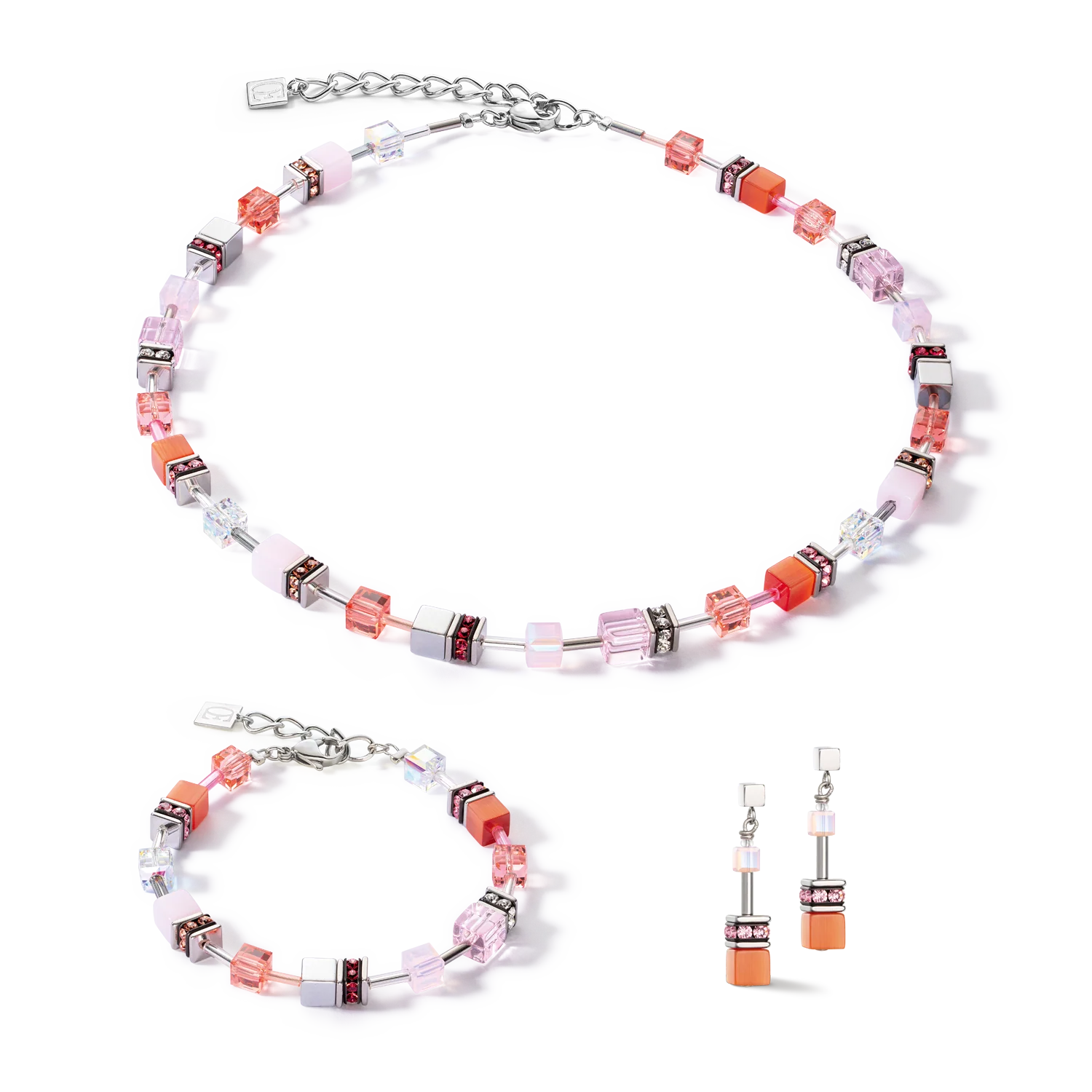 GeoCUBE® Iconic Joyful Colours Clous d’oreilles rouge - Image 3