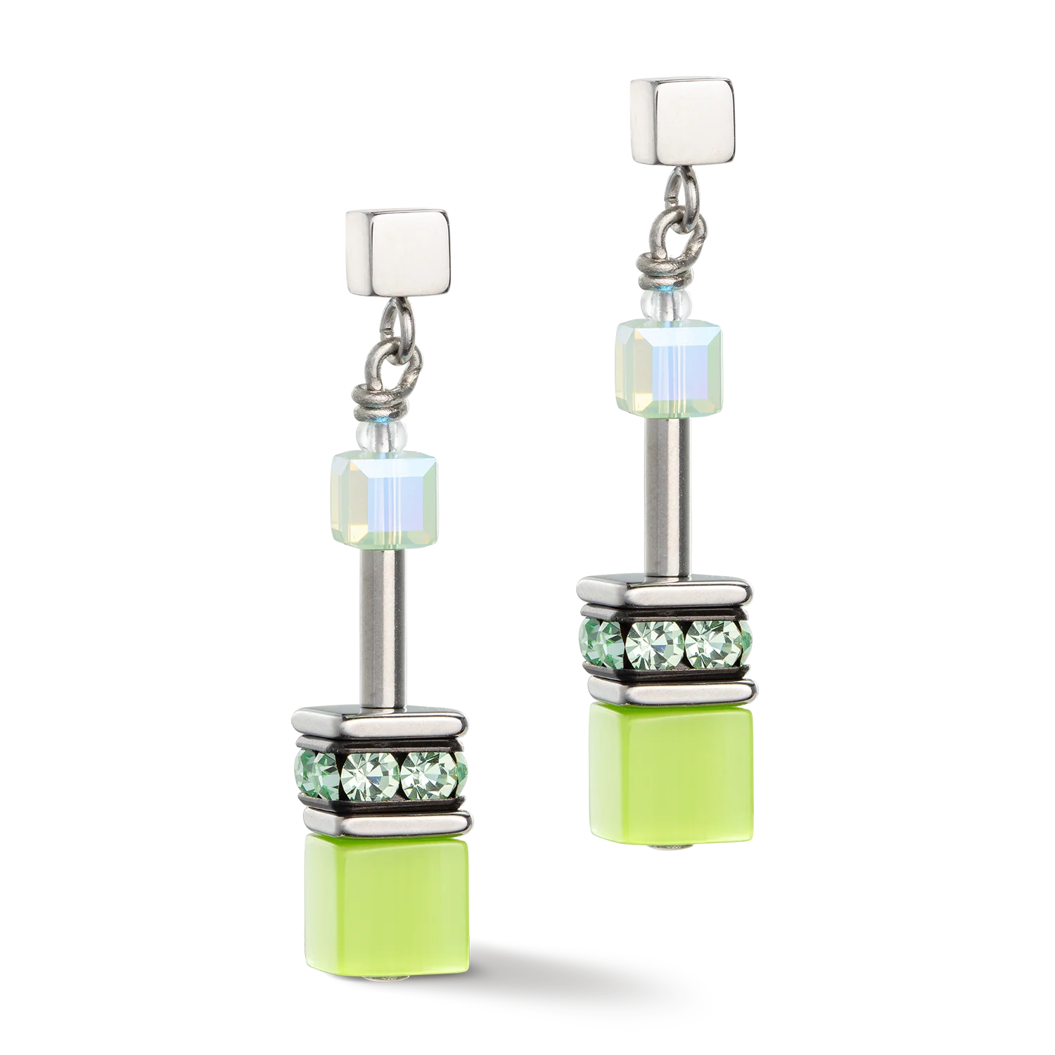 GeoCUBE® Iconic Joyful Colours Clous d’oreilles vert - Image 2