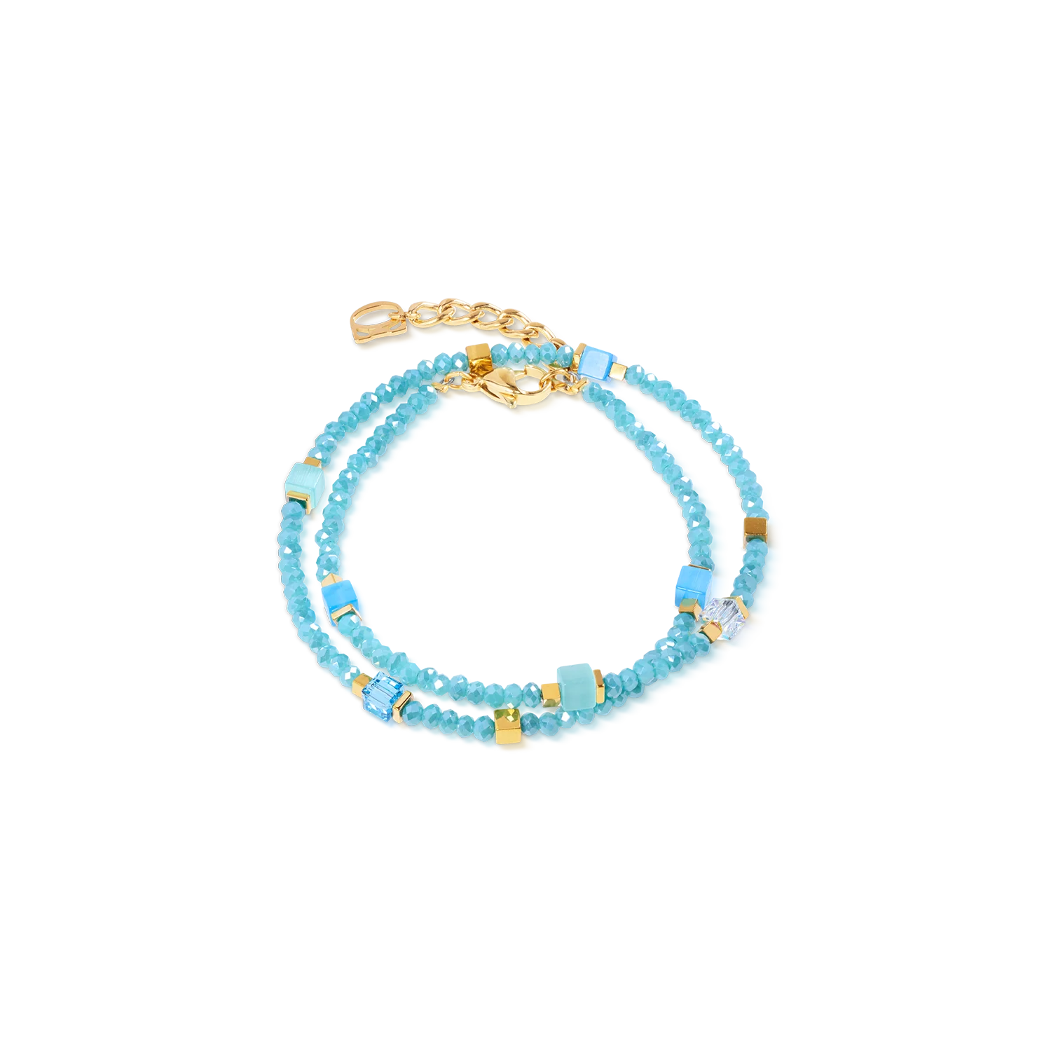 Joyful Colours Flex Bracelet or-turquoise