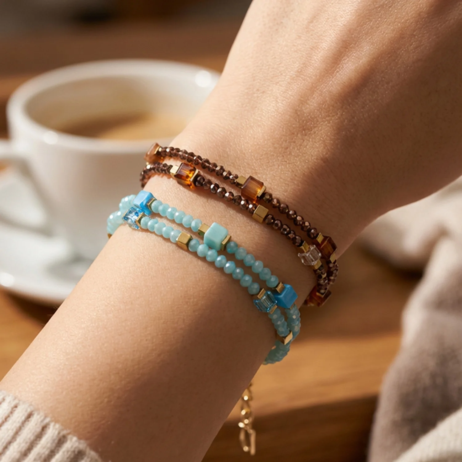 Joyful Colours Flex Bracelet or-turquoise - Image 3