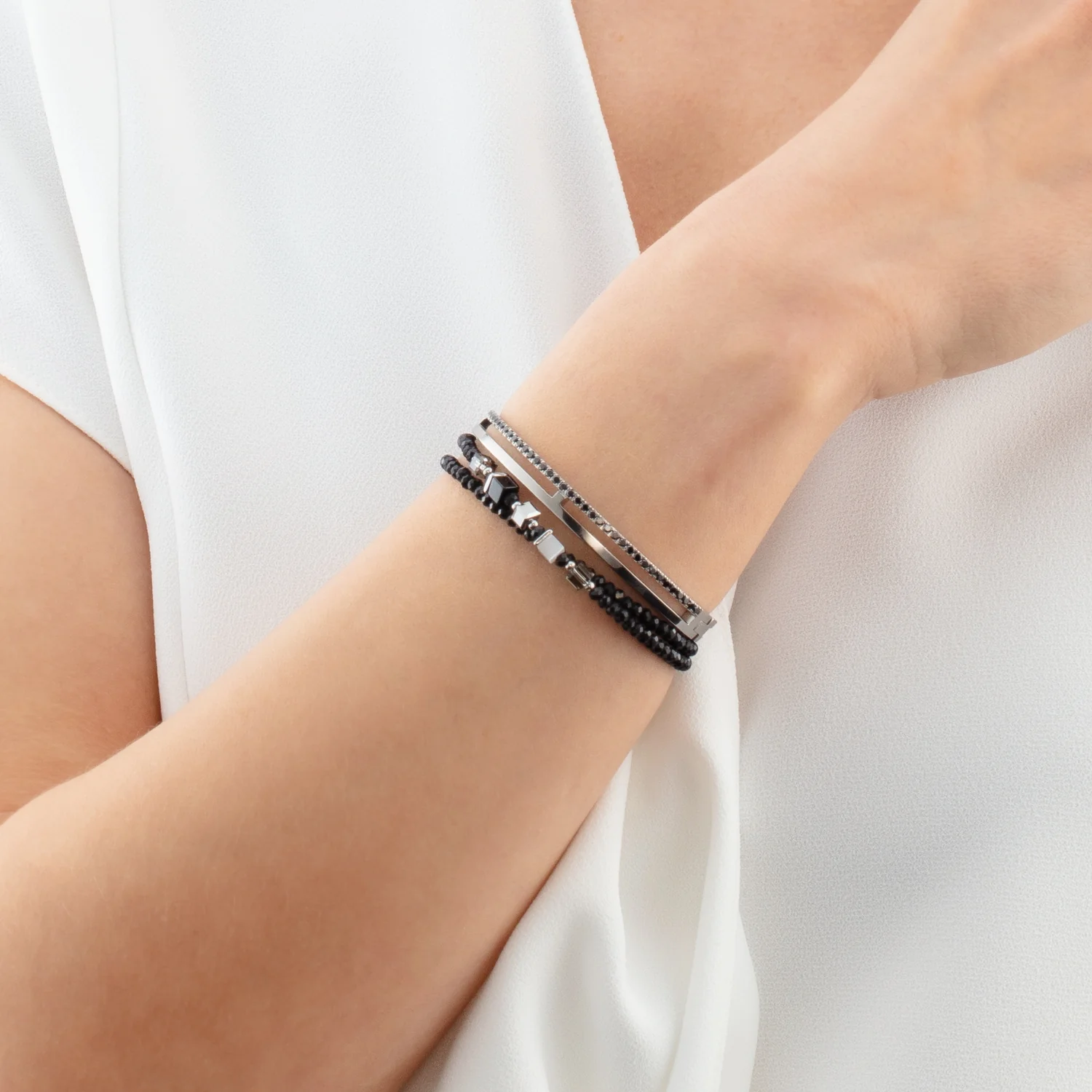 Joyful Colours Update Bracelet argent-noir - Image 4