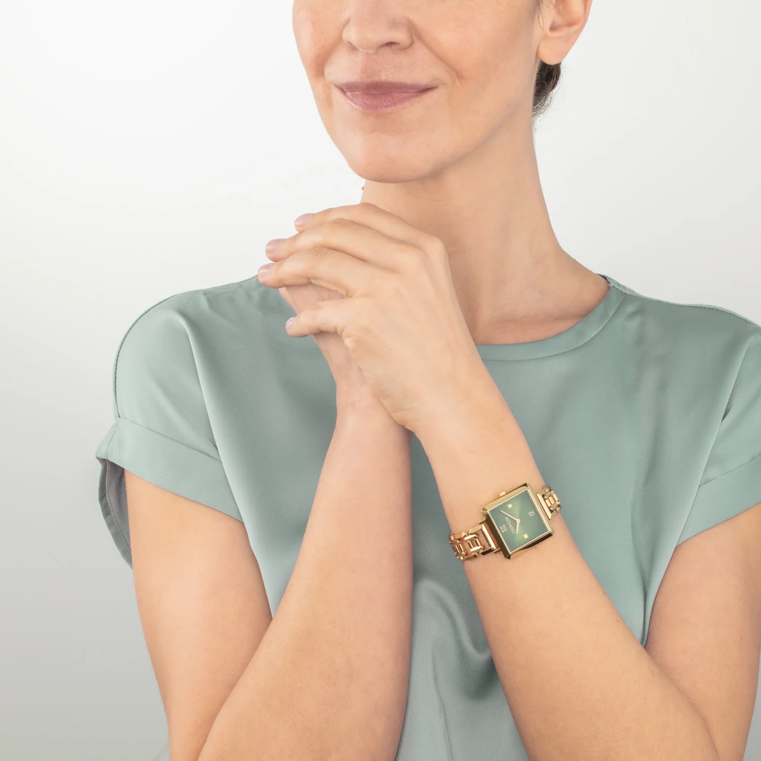 Montre Iconic Cube Glamorous Green Statement or - Image 3