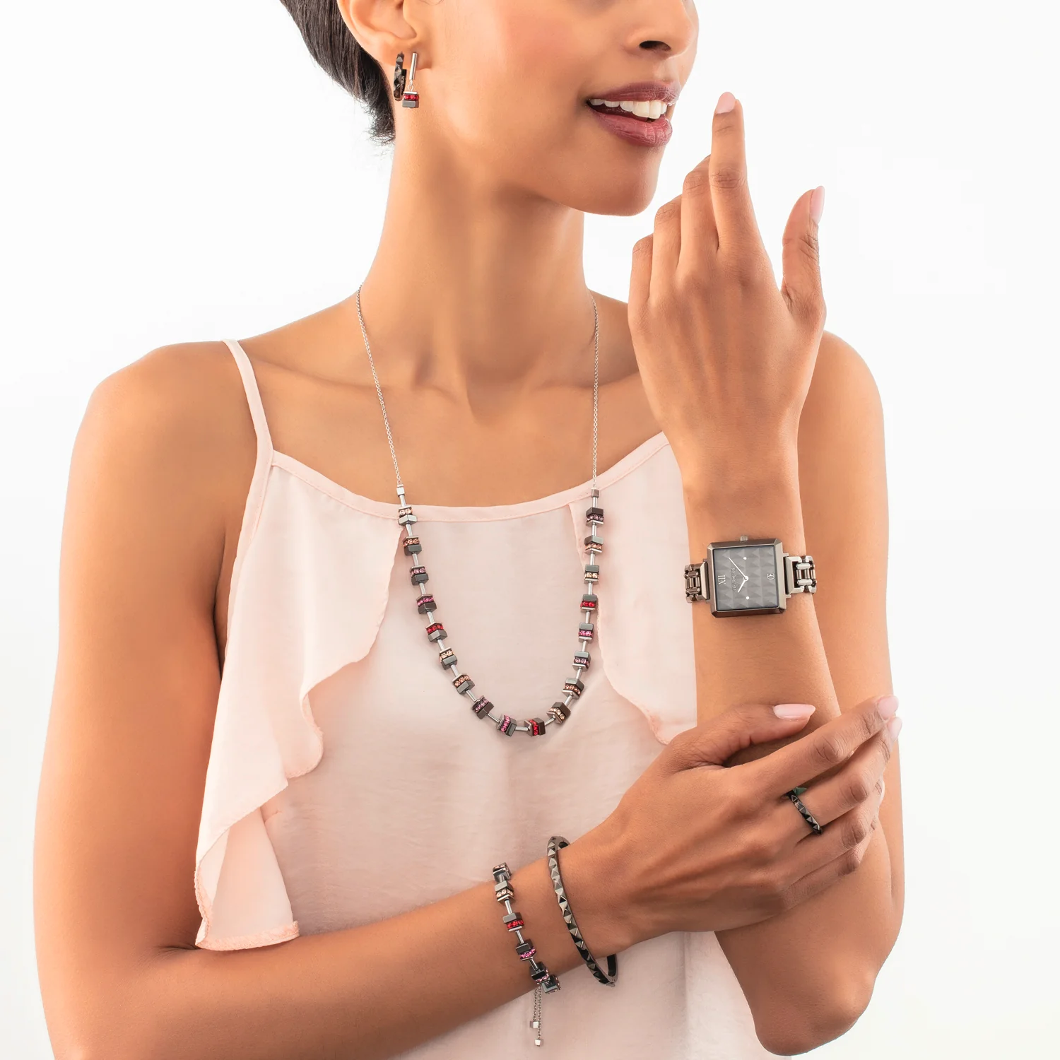 Montre Iconic Cube Spikes Statement anthracite - Image 3