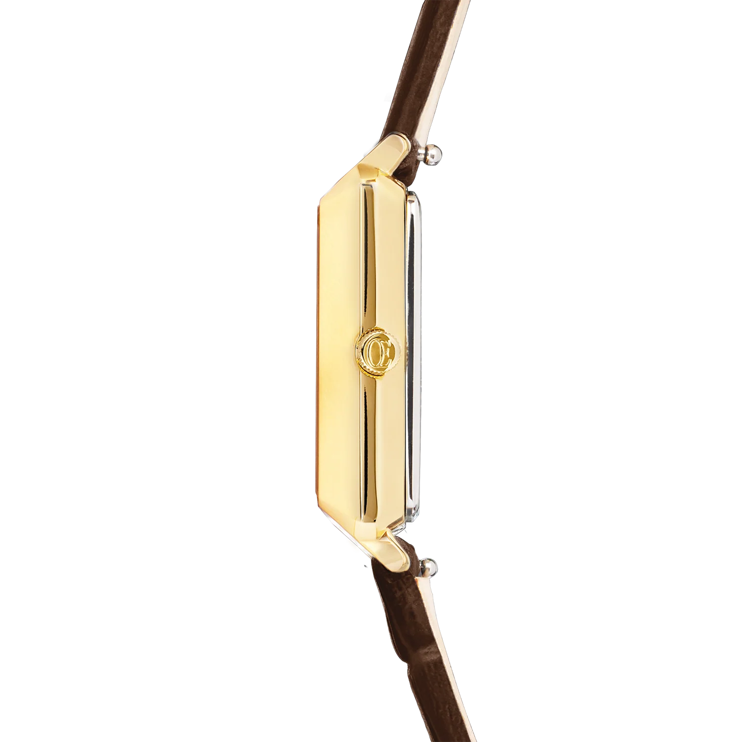 Montre Iconic Spikes bracelet cuir Mocha Mousse Or - Image 3