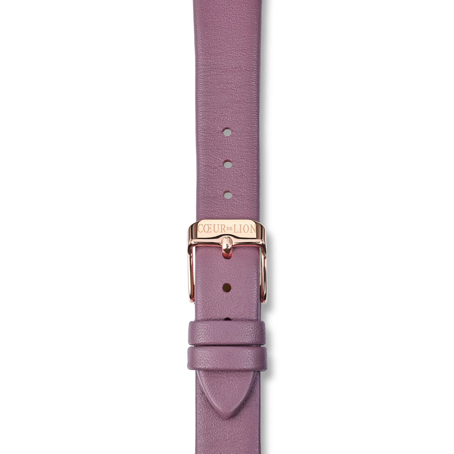 Montre ronde Brilliant White Bracelet Cuir Mauve - Image 6