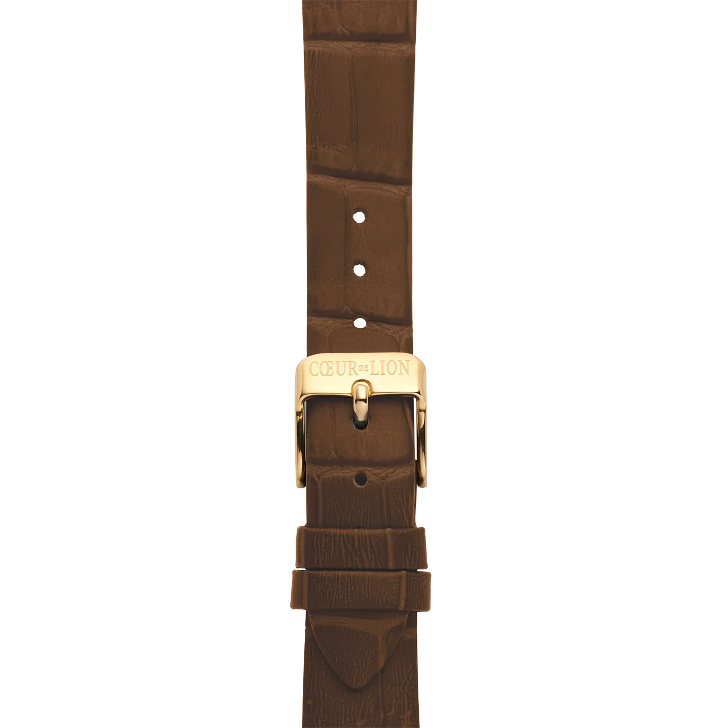 Montre ronde Sparkling Sunray et bracelet en cuir marron or - Image 5