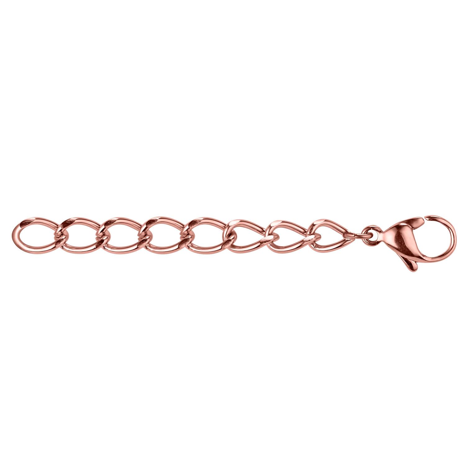 Rallonge de collier avec mousquetons, acier inoxydable or rosé - Image 3