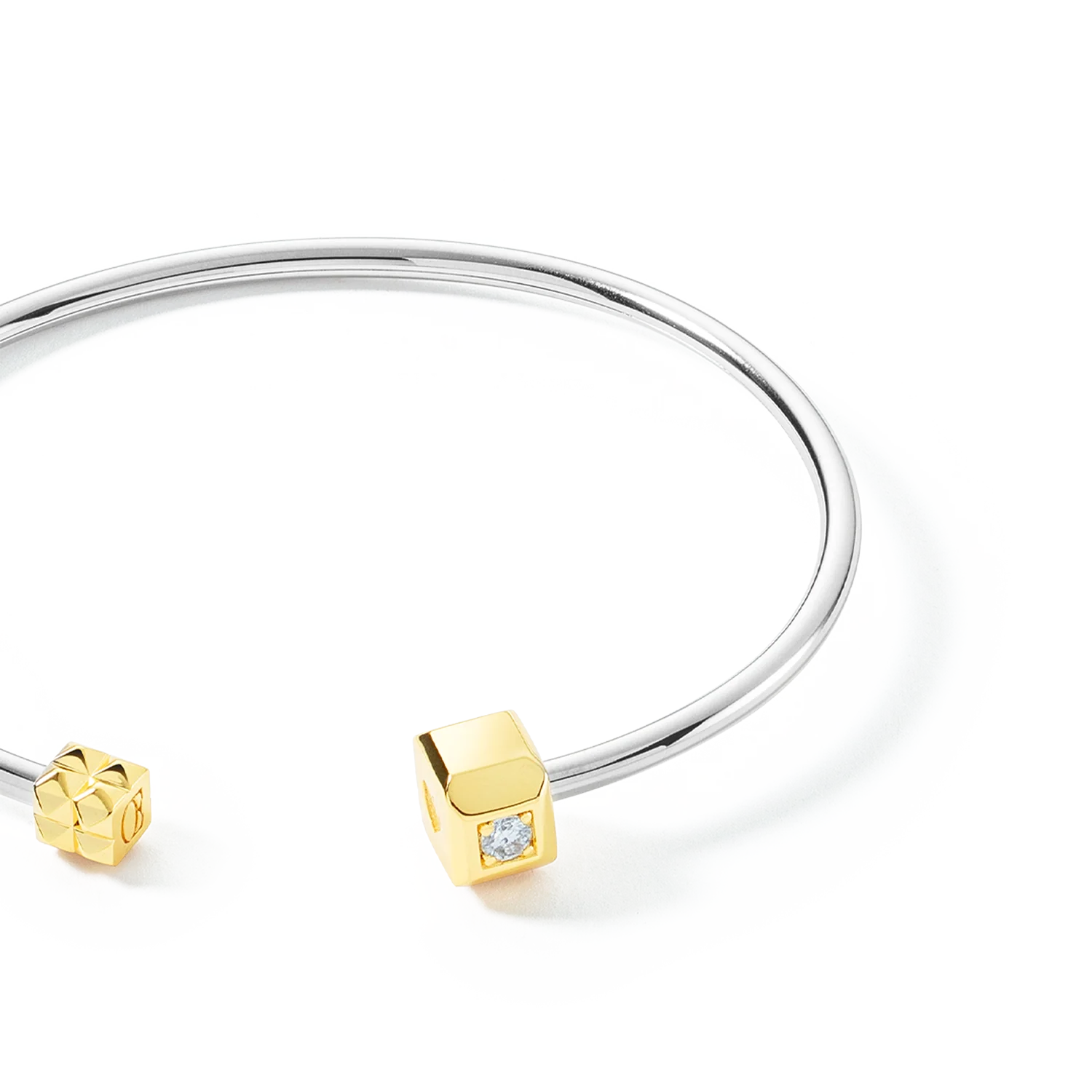 STATEMENT Collection bracelet rigide ouvert 17 cm bicolore - Image 2