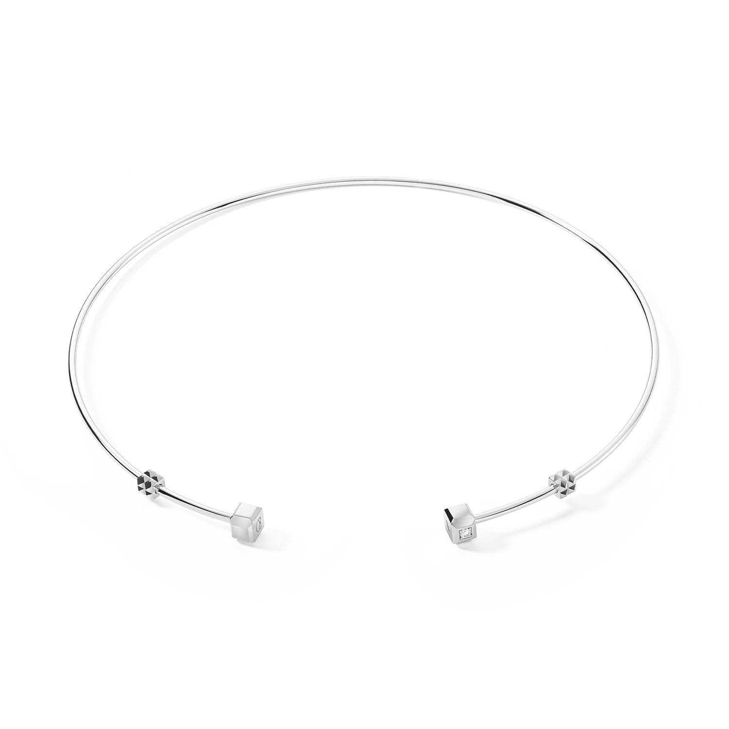 STATEMENT Collection collier rigide ouvert argent