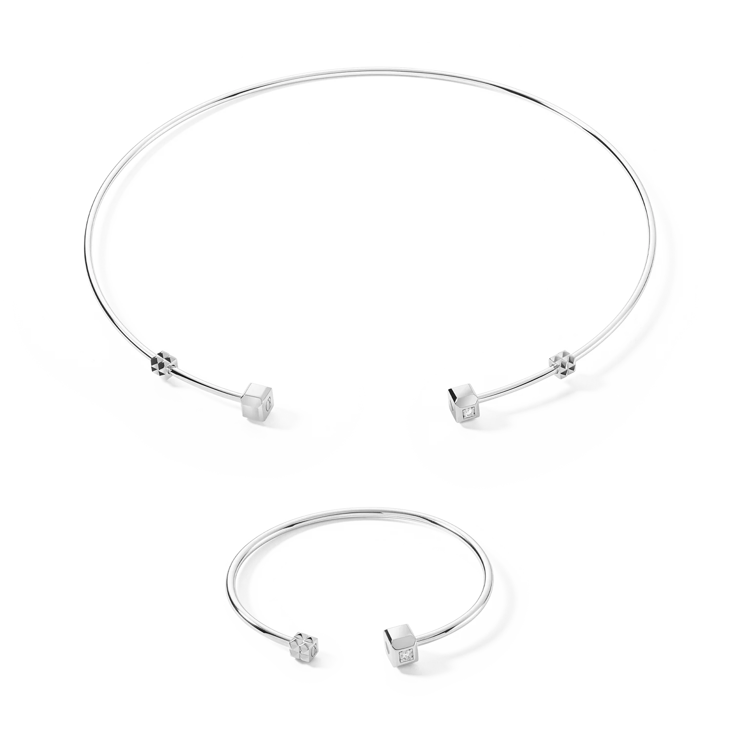 STATEMENT Collection collier rigide ouvert argent - Image 3
