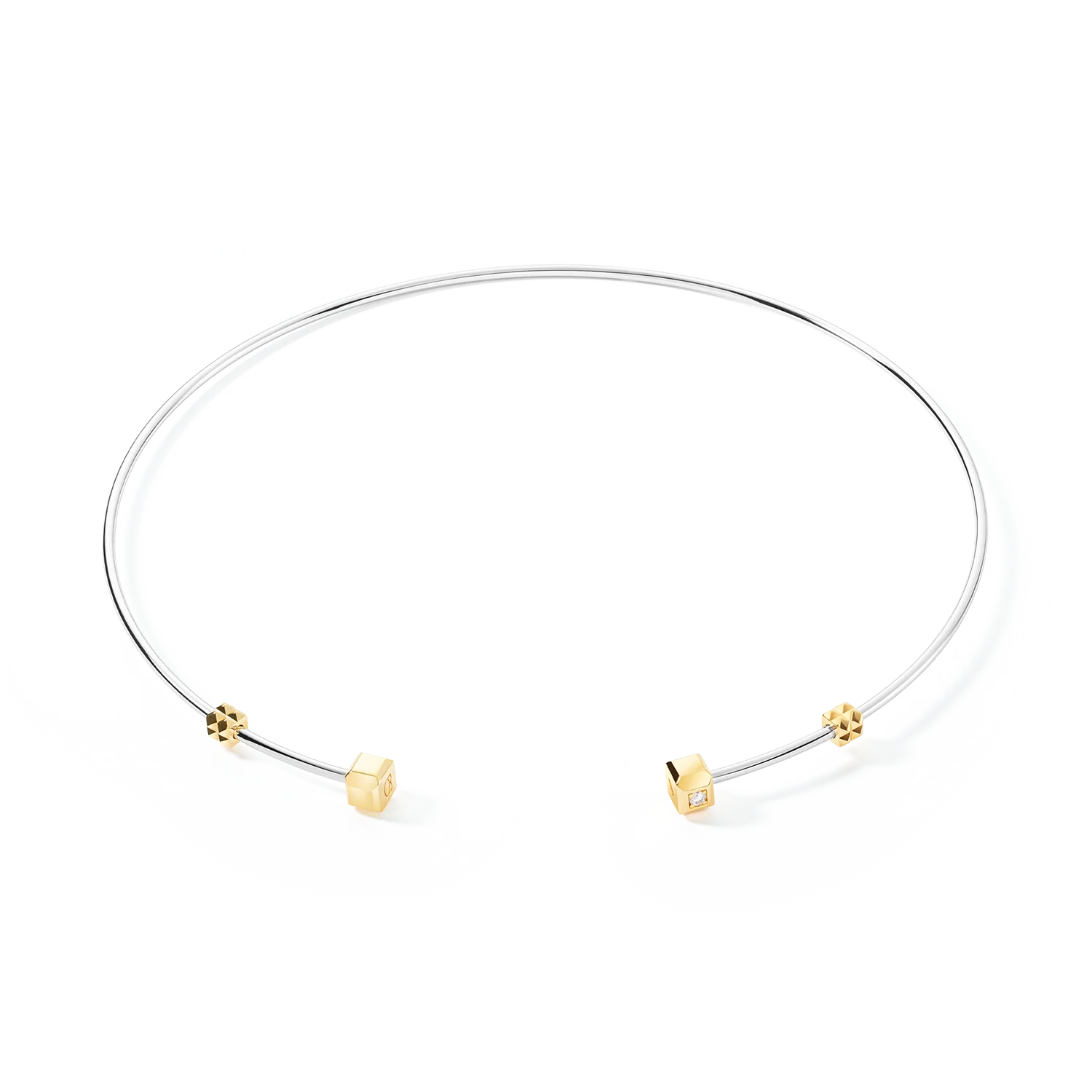 STATEMENT Collection collier rigide ouvert bicolore