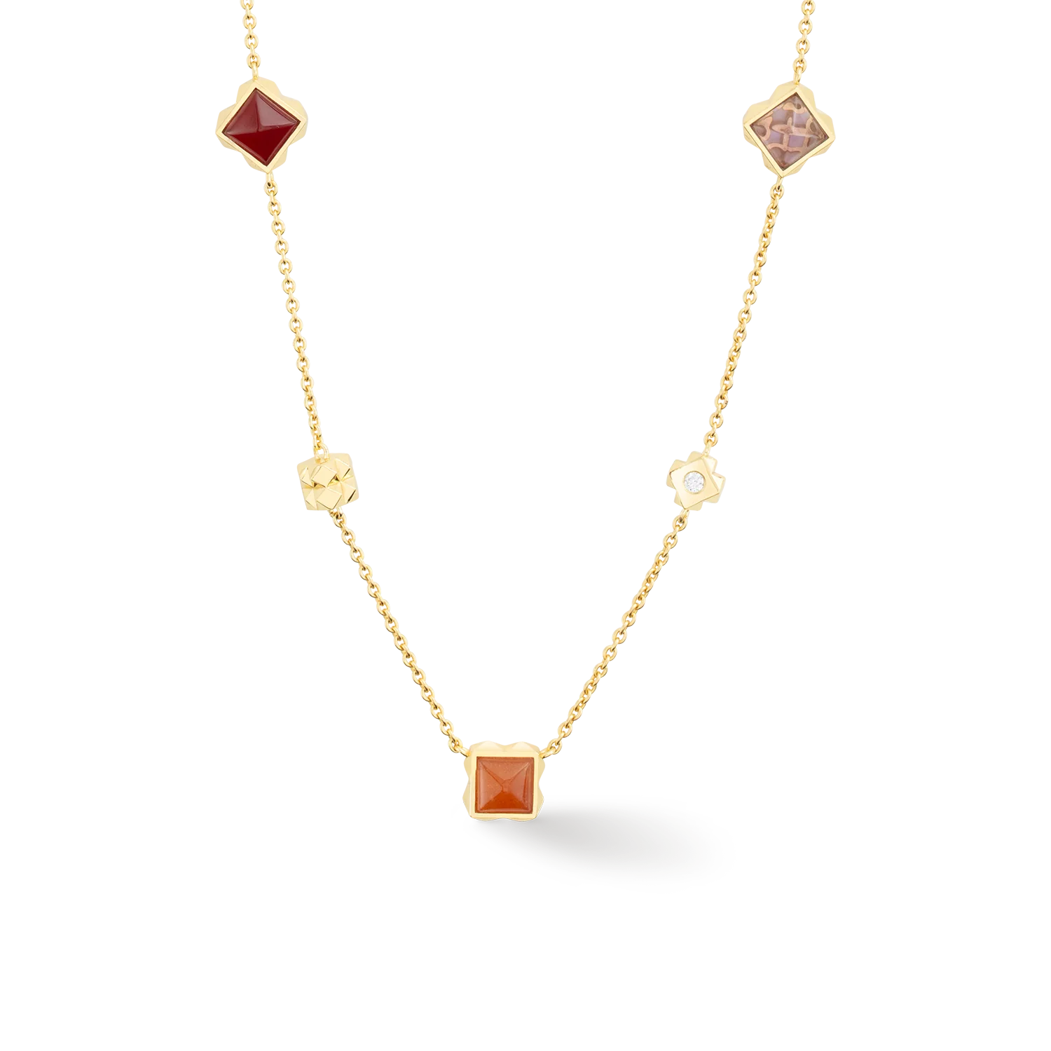 STATION Collection collier long or-rouge - Image 2