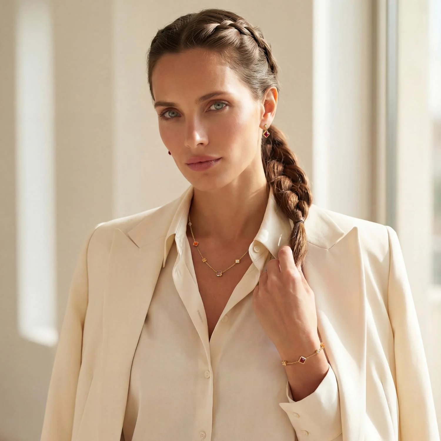 STATION Collection collier or-rouge - Image 4