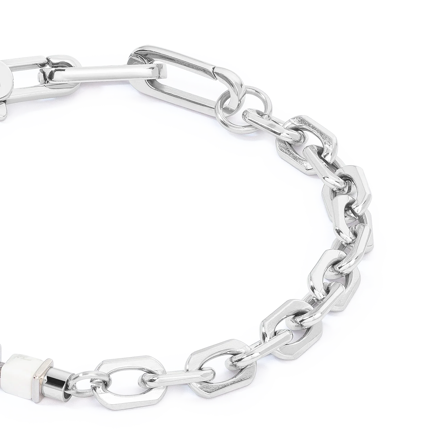 Unisex bracelet Fusion link chain blanc - Image 2