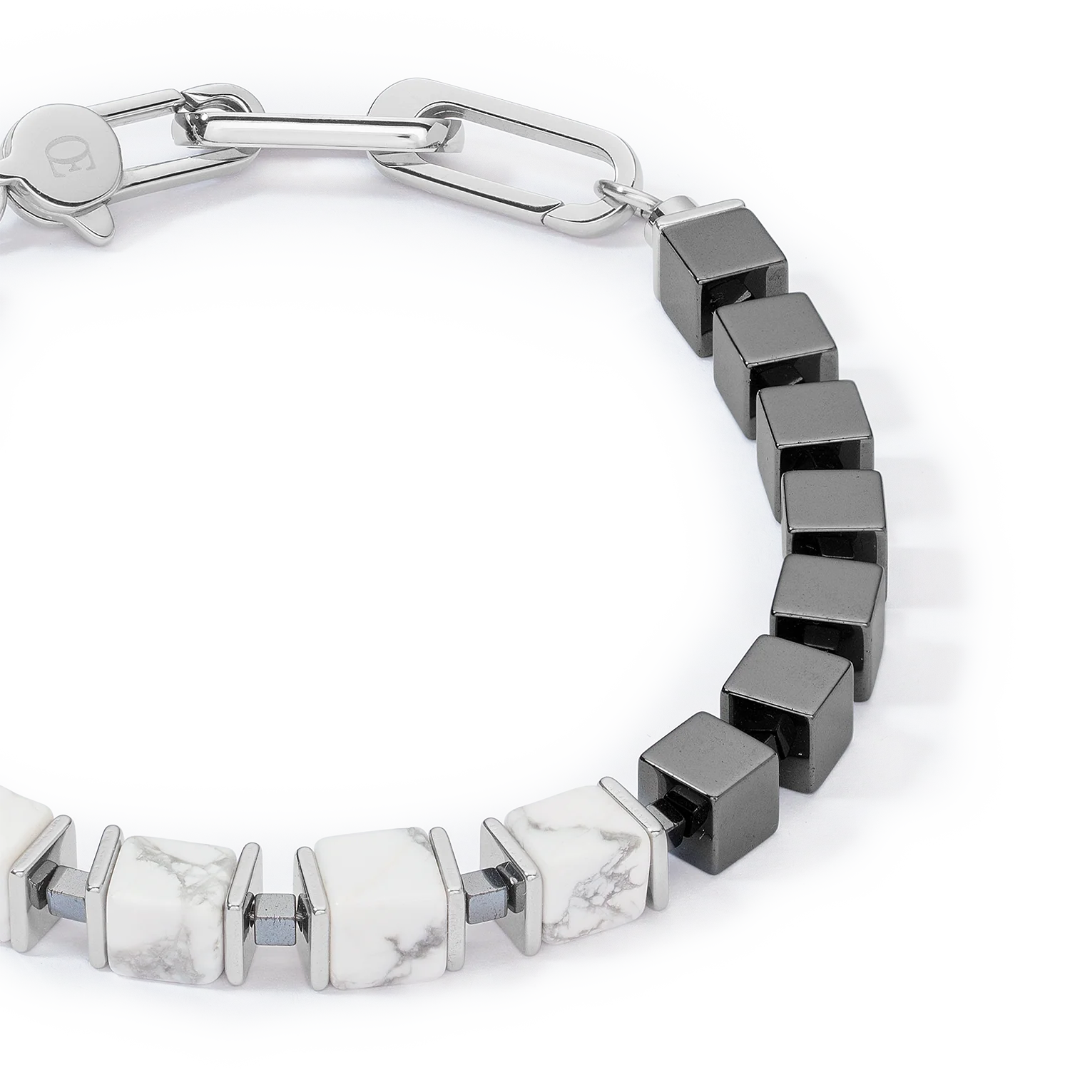 Unisex bracelet precious cubes blanc - Image 2