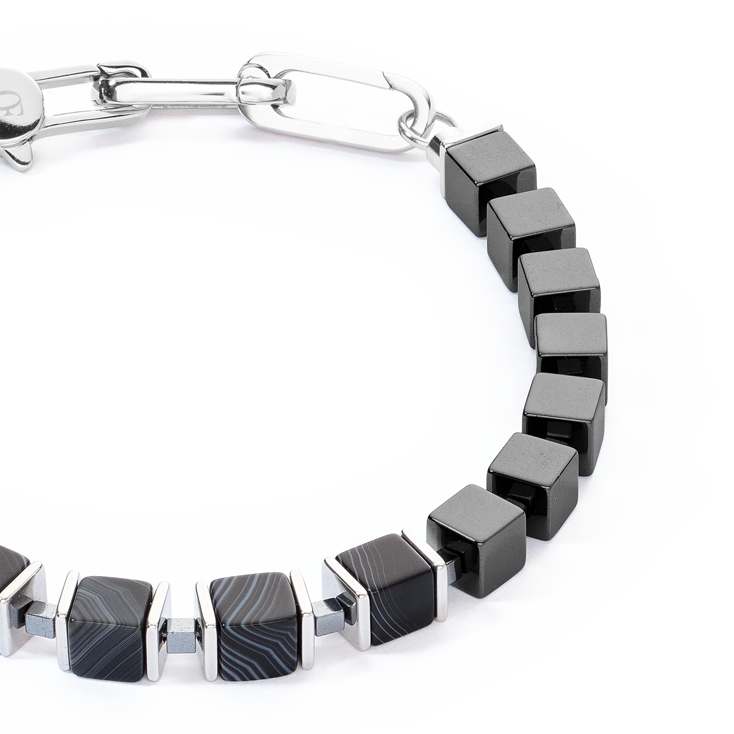Unisex bracelet precious cubes noir - Image 2